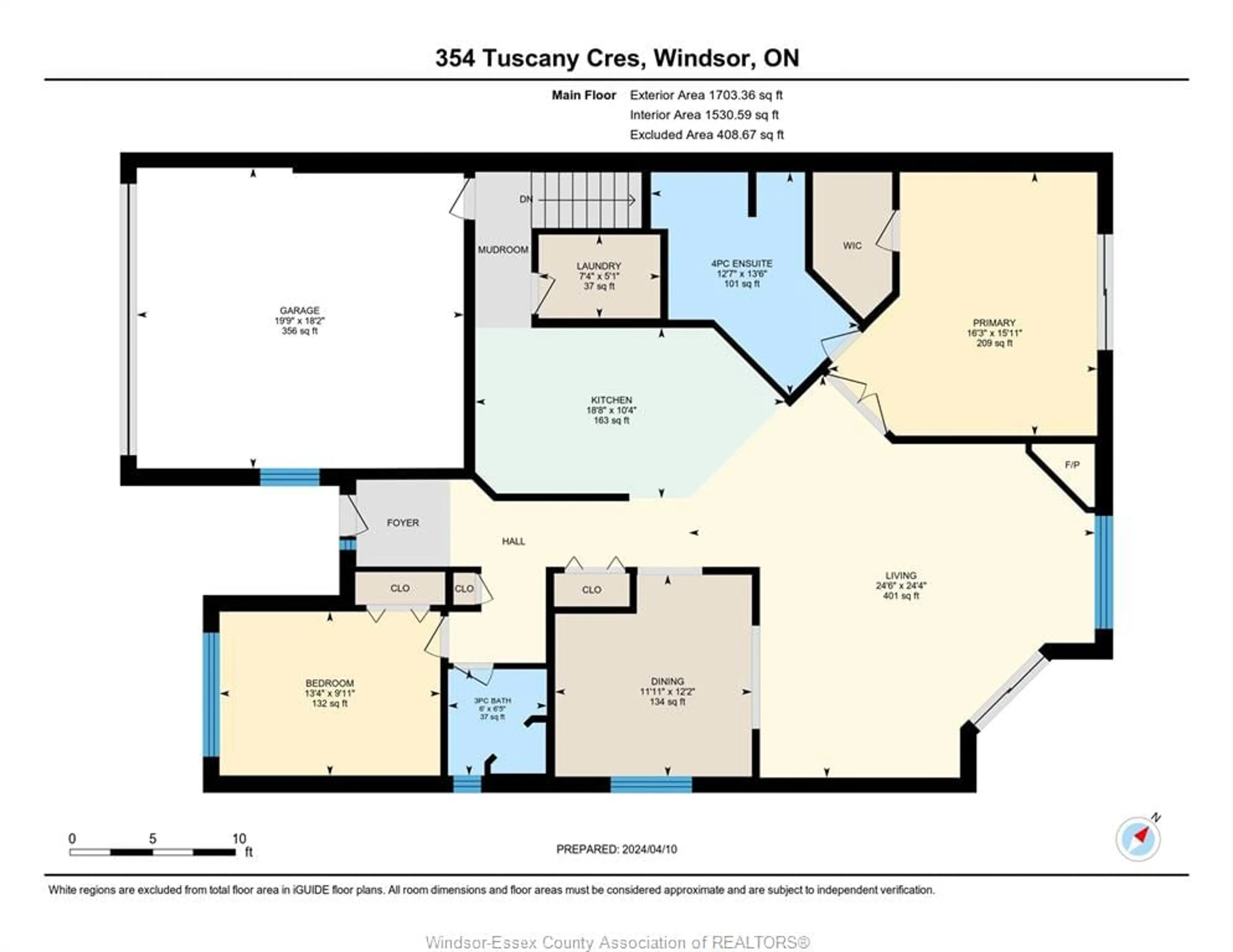 Floor plan for 354 TUSCANY Cres, Tecumseh Ontario N8N 4W6