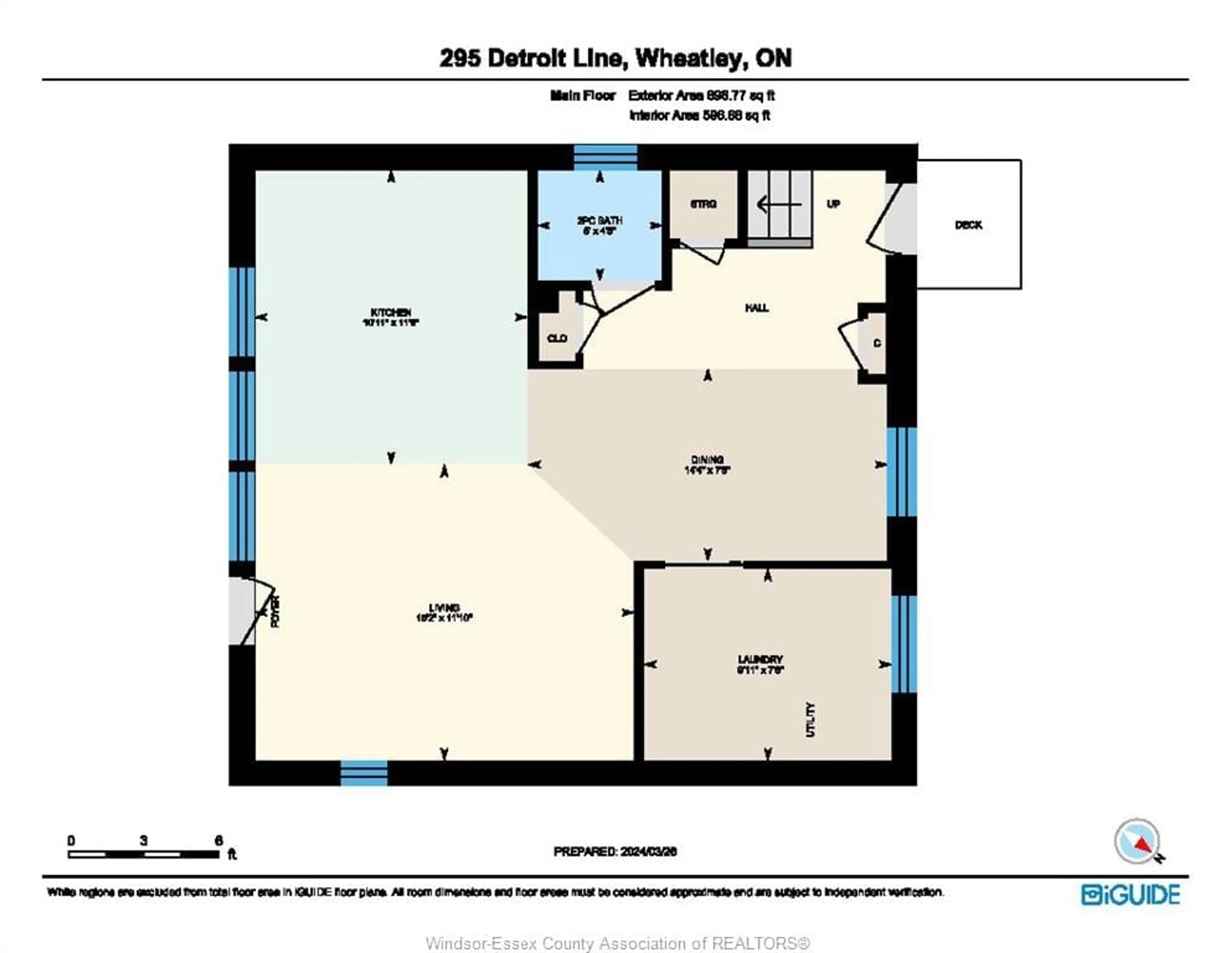 Floor plan for 295 DETROIT Line, Wheatley Ontario N0P 2P0
