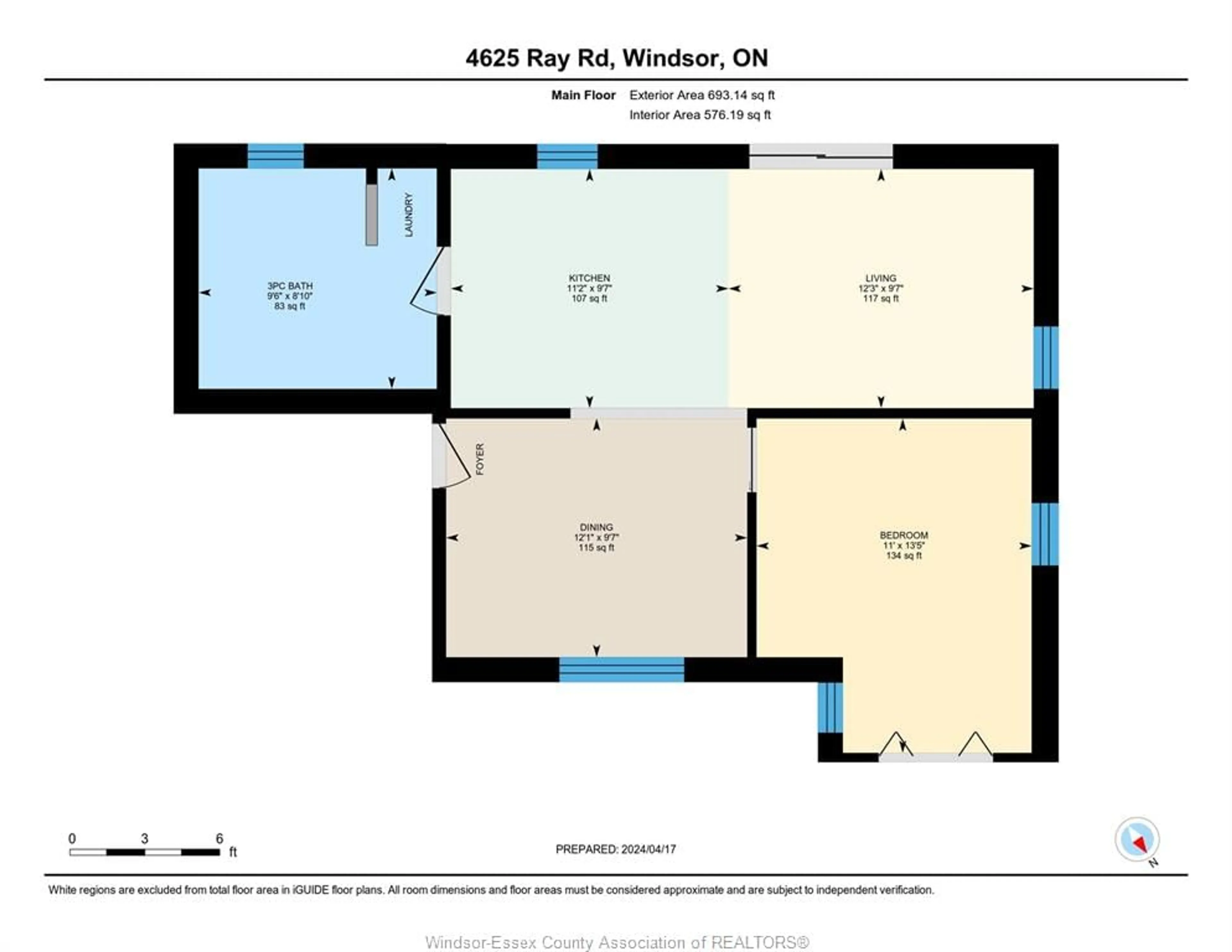 Floor plan for 4625 Ray Rd, Sandwich South Ontario N0R 1K0
