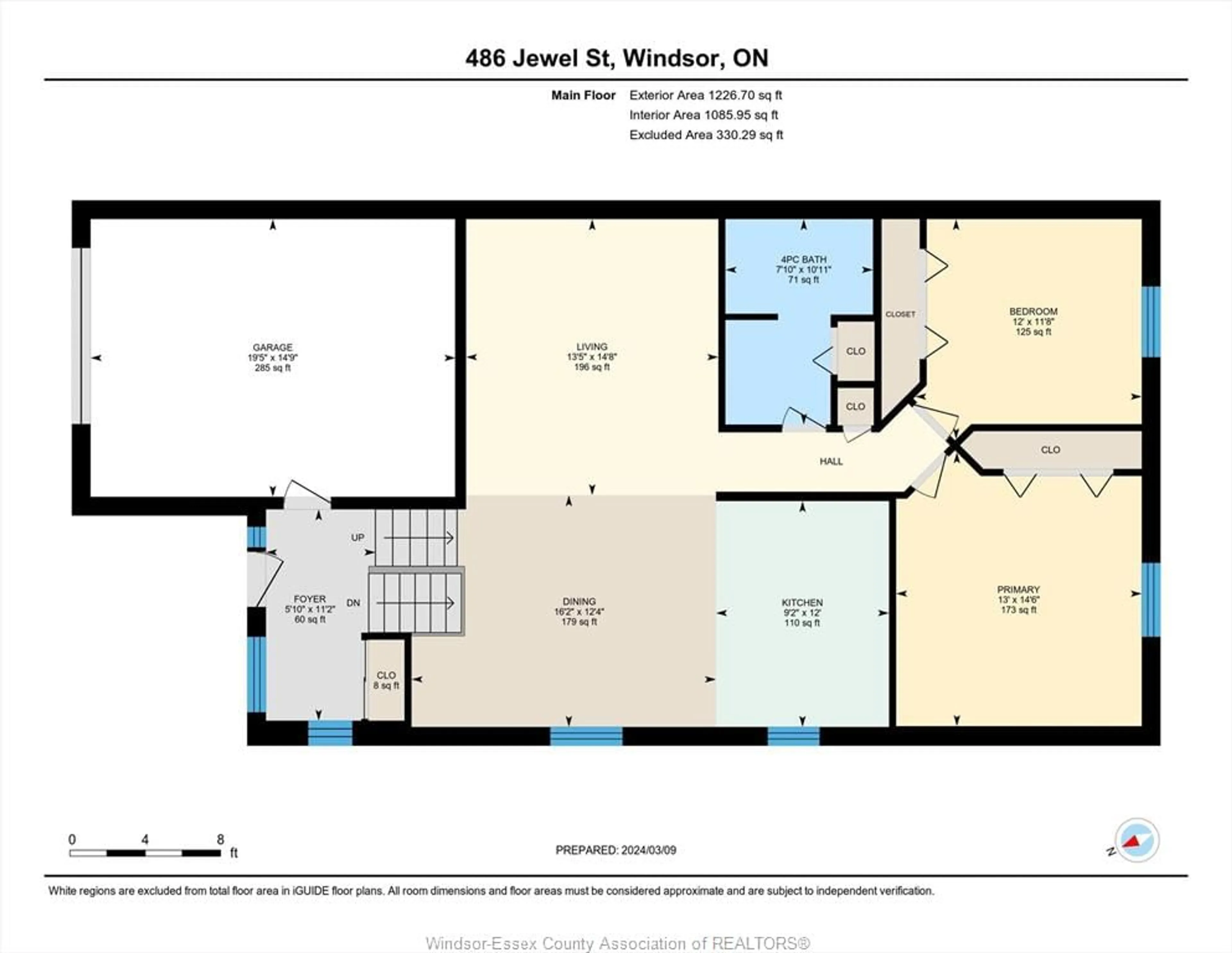 Floor plan for 486 JEWEL St, LaSalle Ontario N9J 3X5