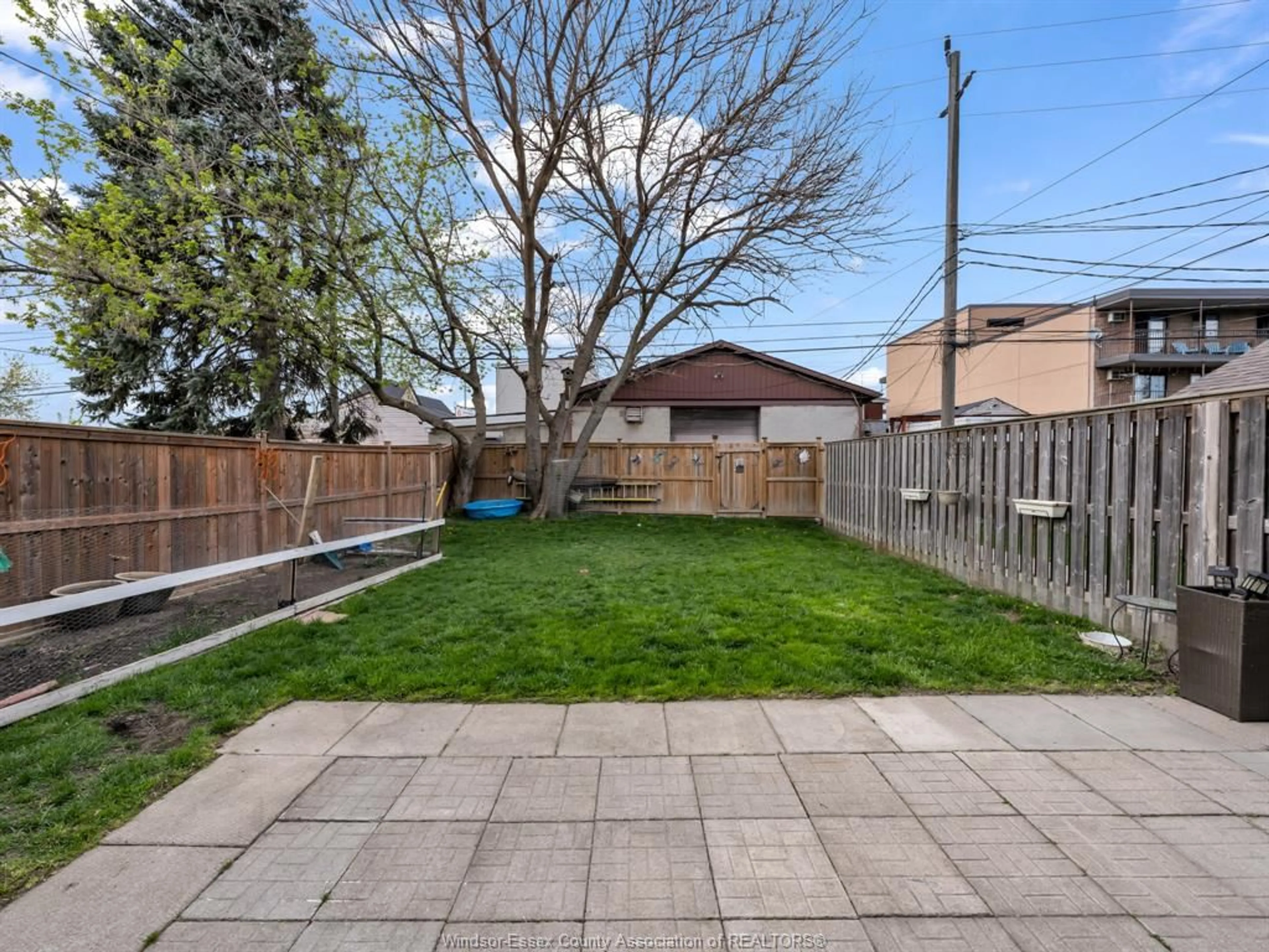 Fenced yard for 682-690 IRVINE Ave, Windsor Ontario N8X 2T2