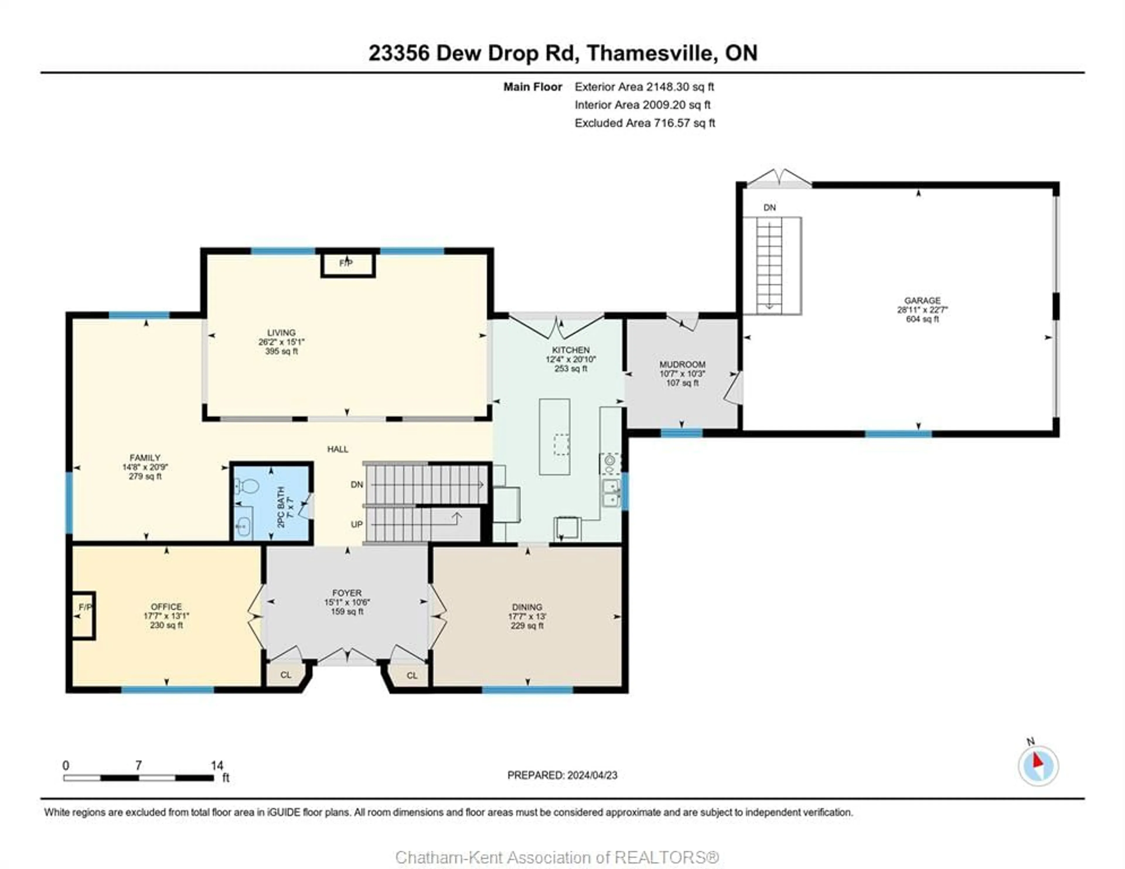 Floor plan for 23356 DEW DROP Rd, Thamesville Ontario N0P 2K0
