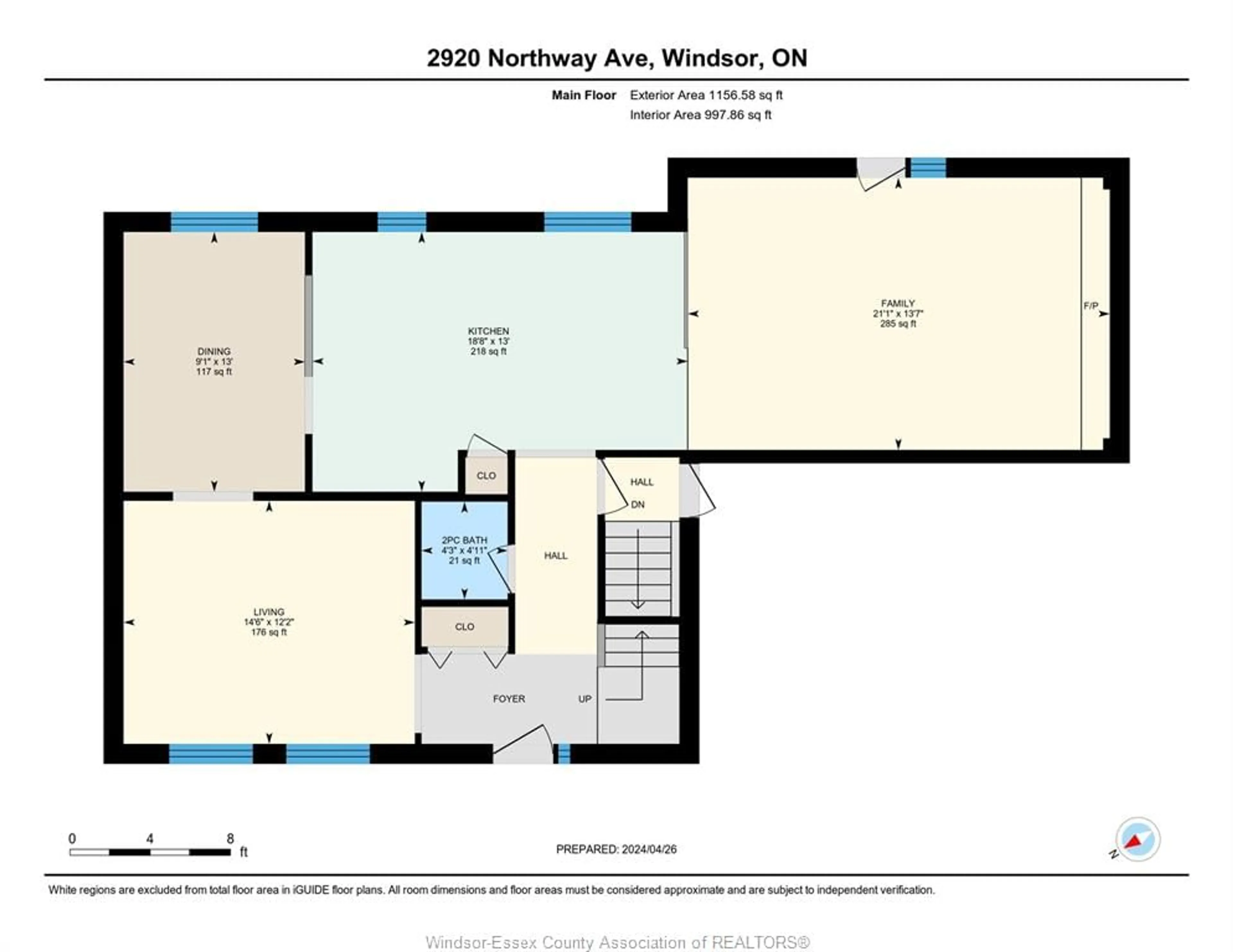 Floor plan for 2920 Northway Ave, Windsor Ontario N9E 4E9
