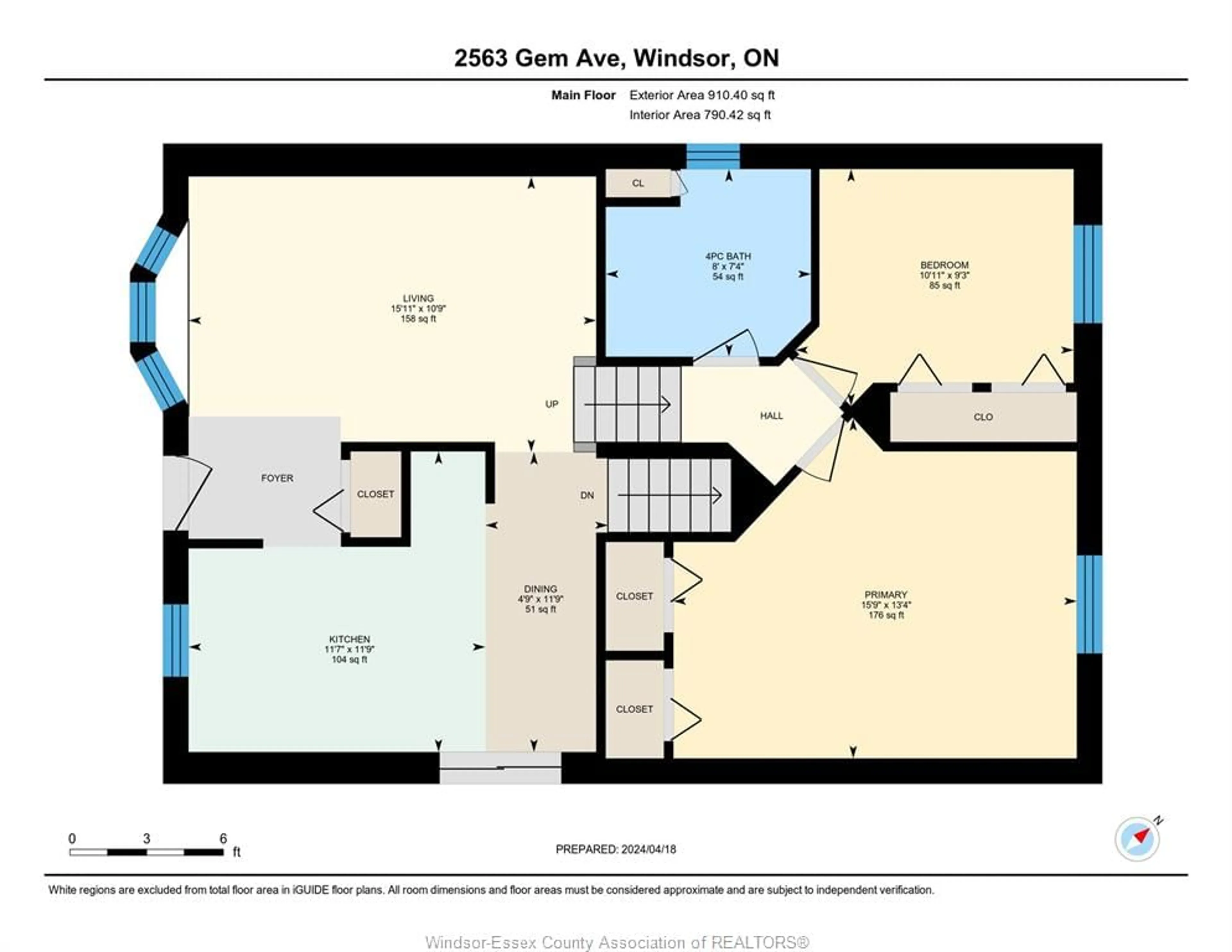 Floor plan for 2563 Gem Ave, Windsor Ontario N8W 5N9