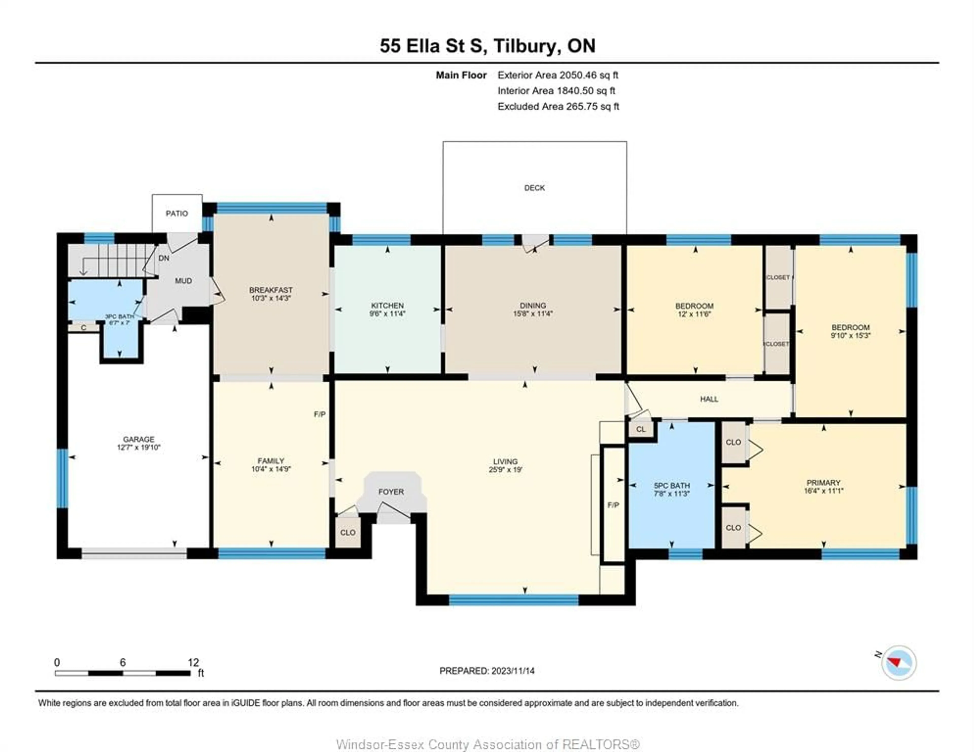 Floor plan for 55 Ella St, Tilbury Ontario N0P 2L0