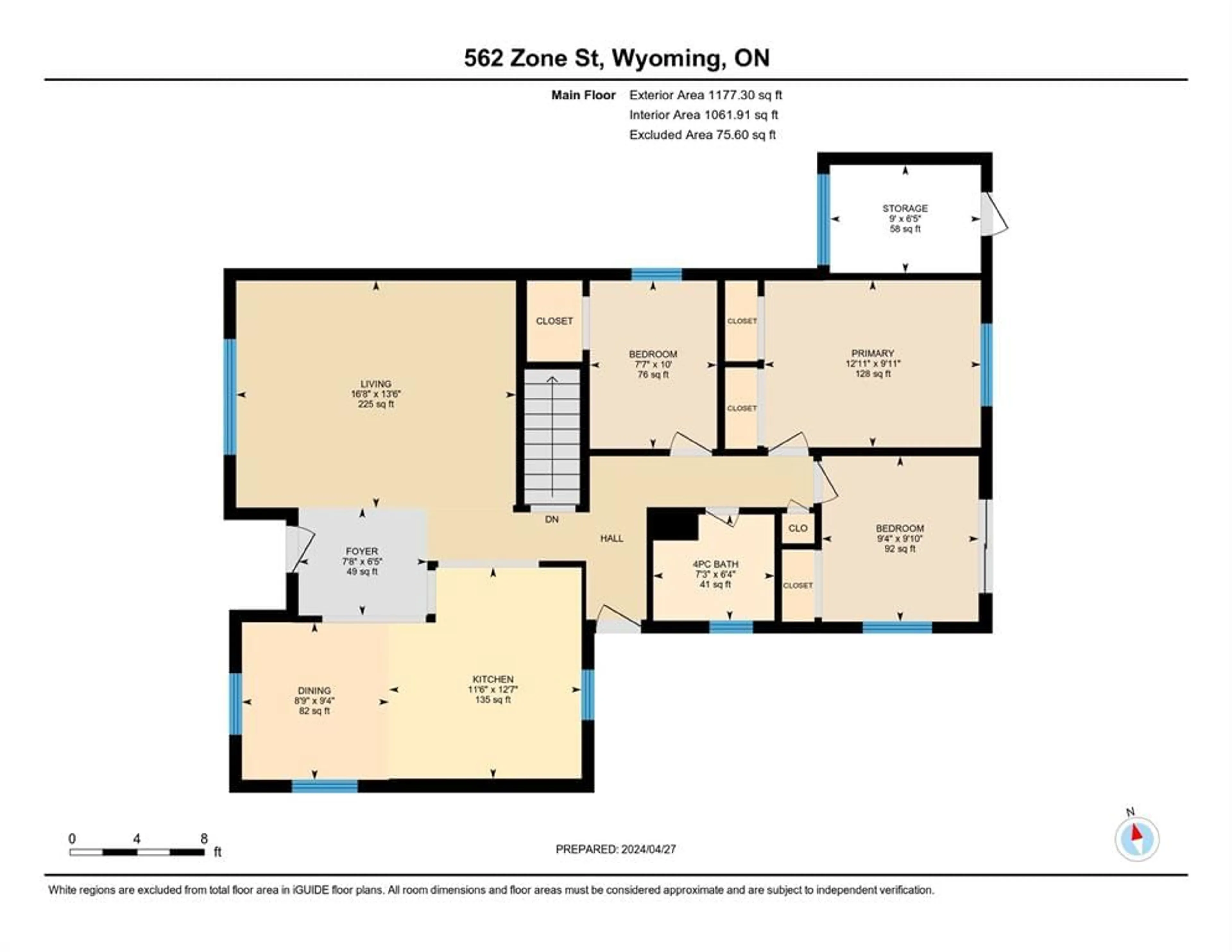 Floor plan for 562 ZONE St, Plympton-Wyoming Ontario N0N 1T0