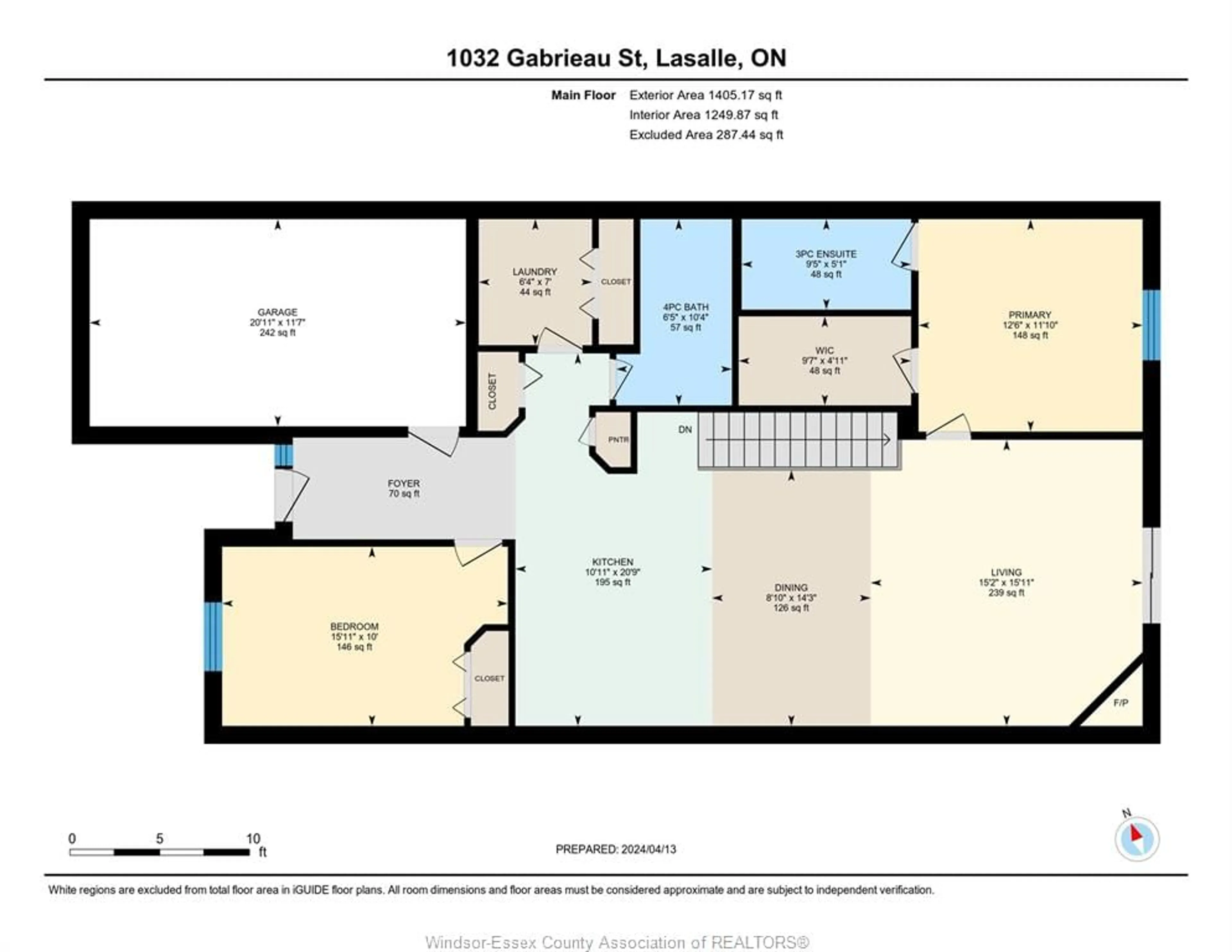 Floor plan for 1032 GABRIEAU, LaSalle Ontario N8H 1H5