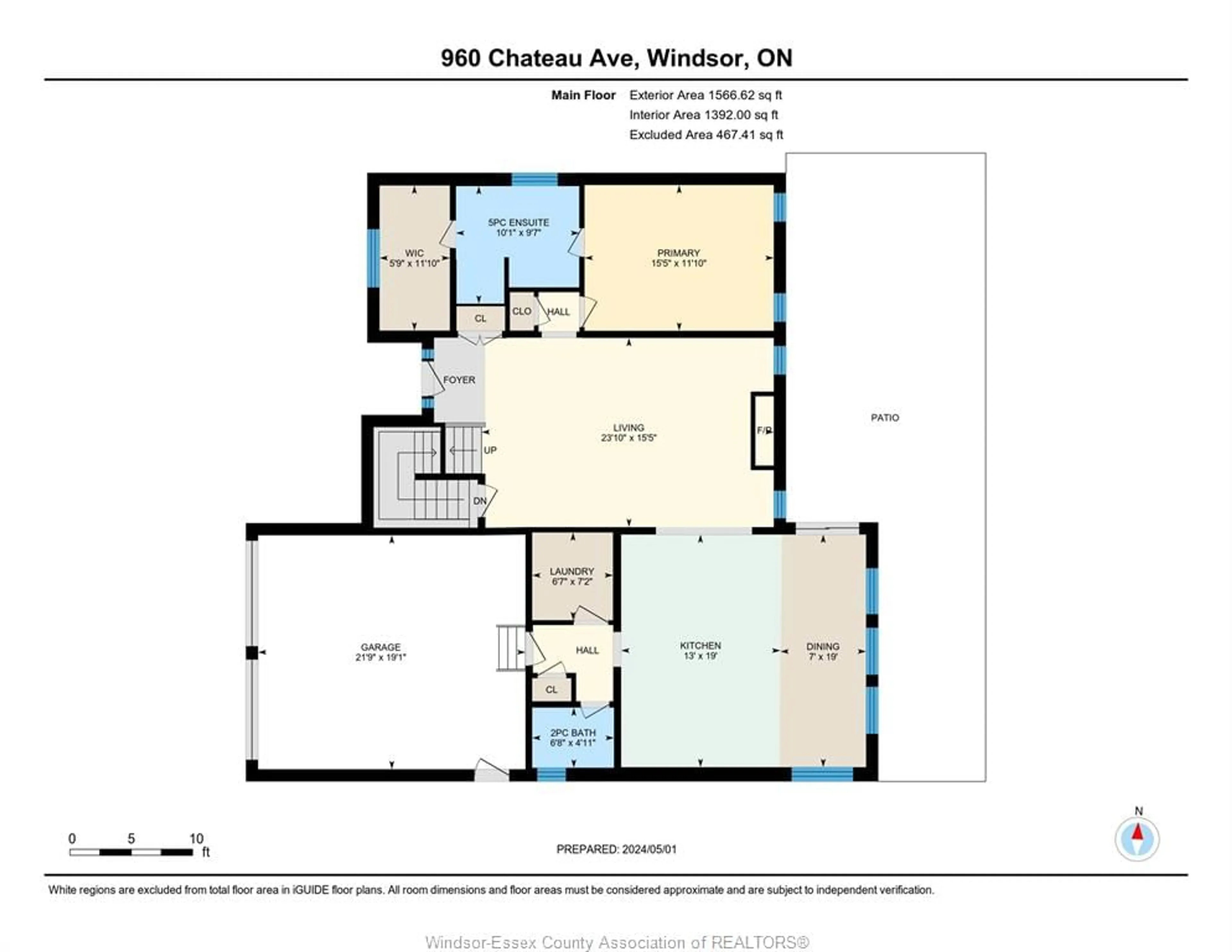 Floor plan for 960 CHATEAU, Windsor Ontario N8P 1L9