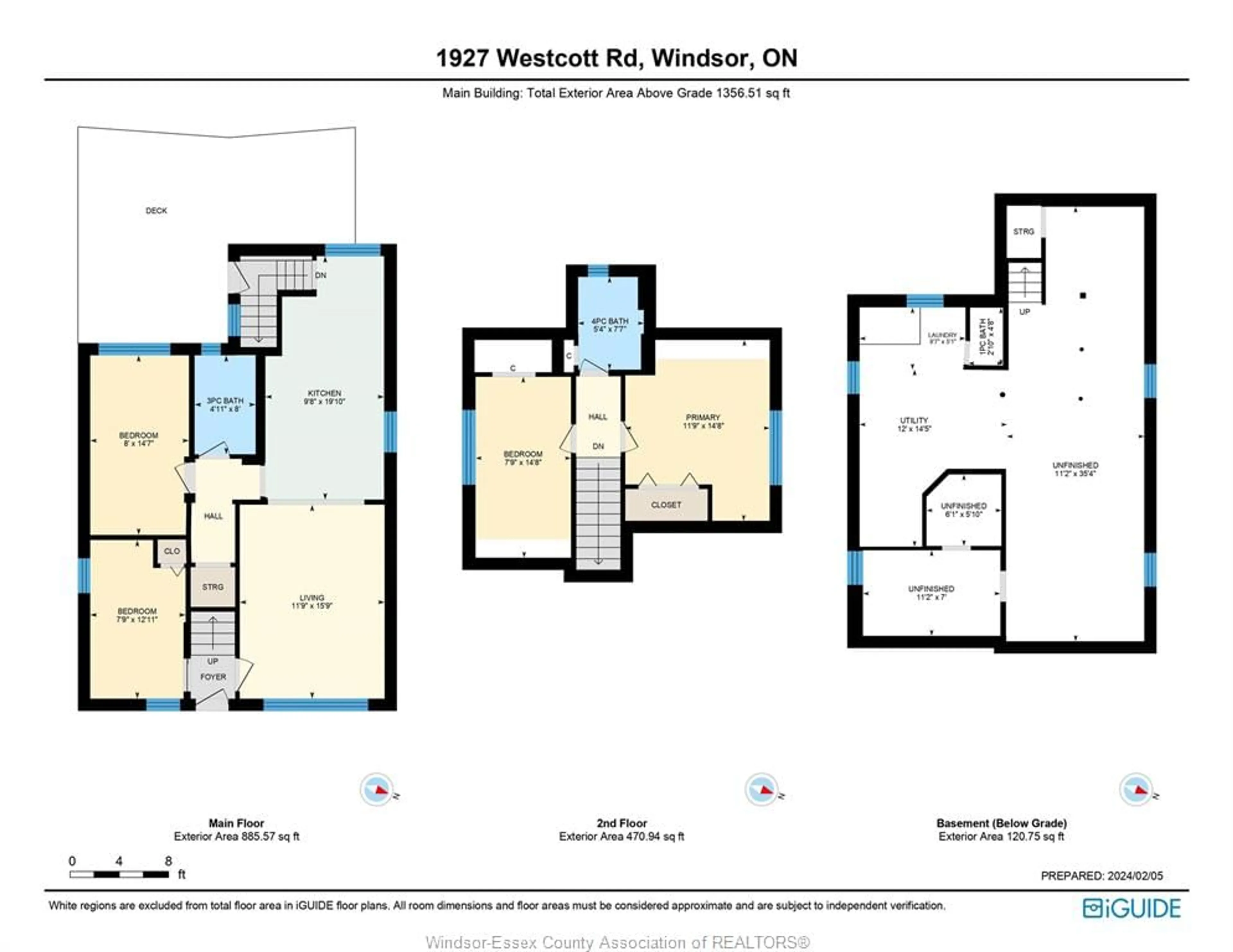 Floor plan for 1927 Westcott Rd, Windsor Ontario N8W 4K5