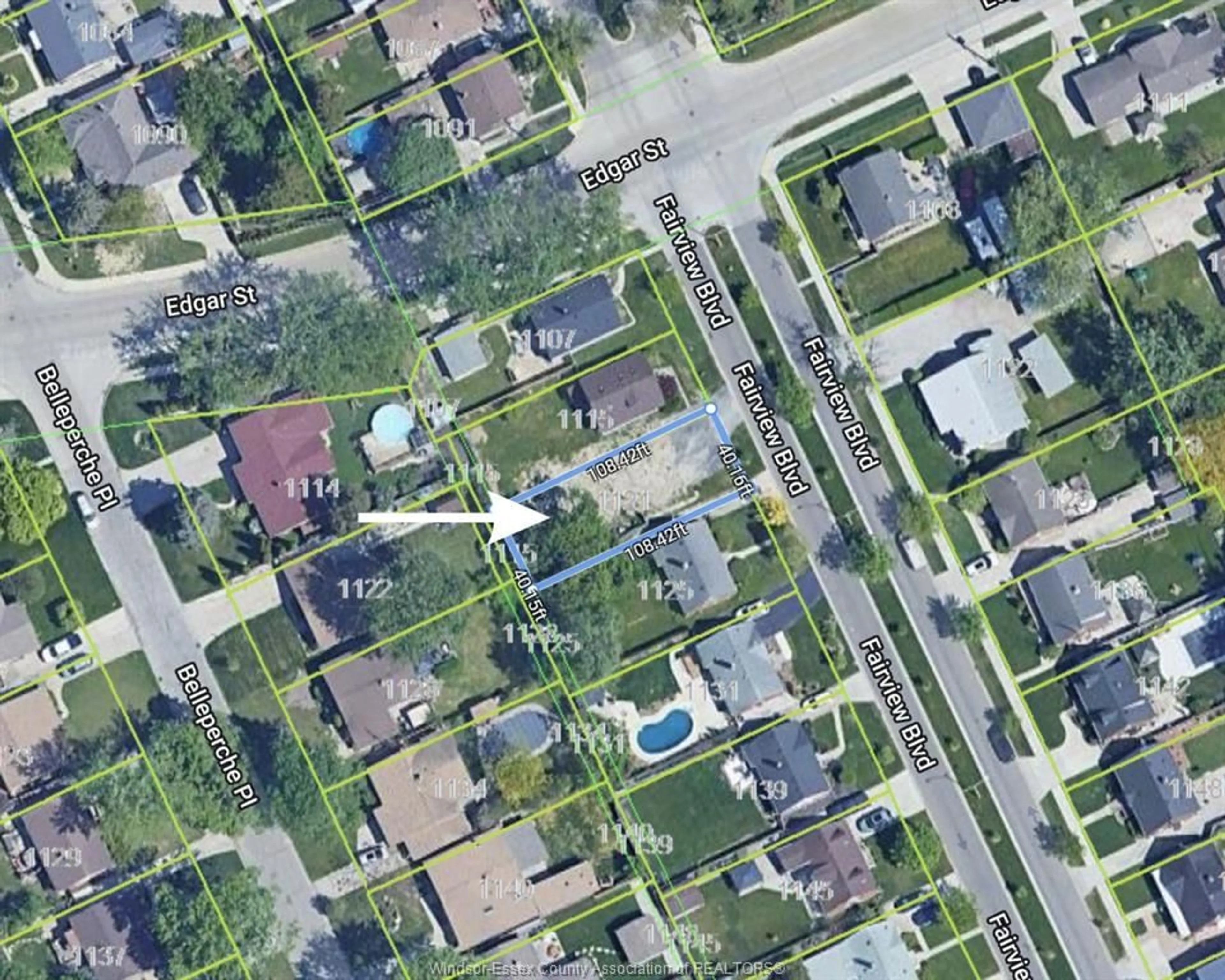 Street view for 1121 Fairview, Windsor Ontario N8S 3E8