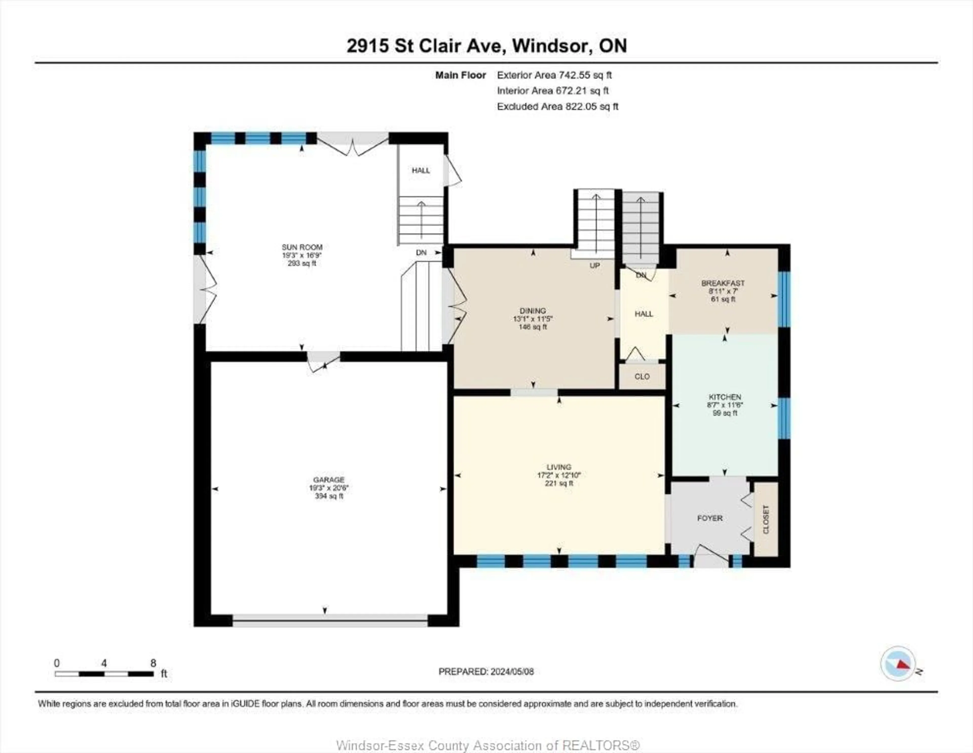 Floor plan for 2915 ST. CLAIR, Windsor Ontario N9E 4A1