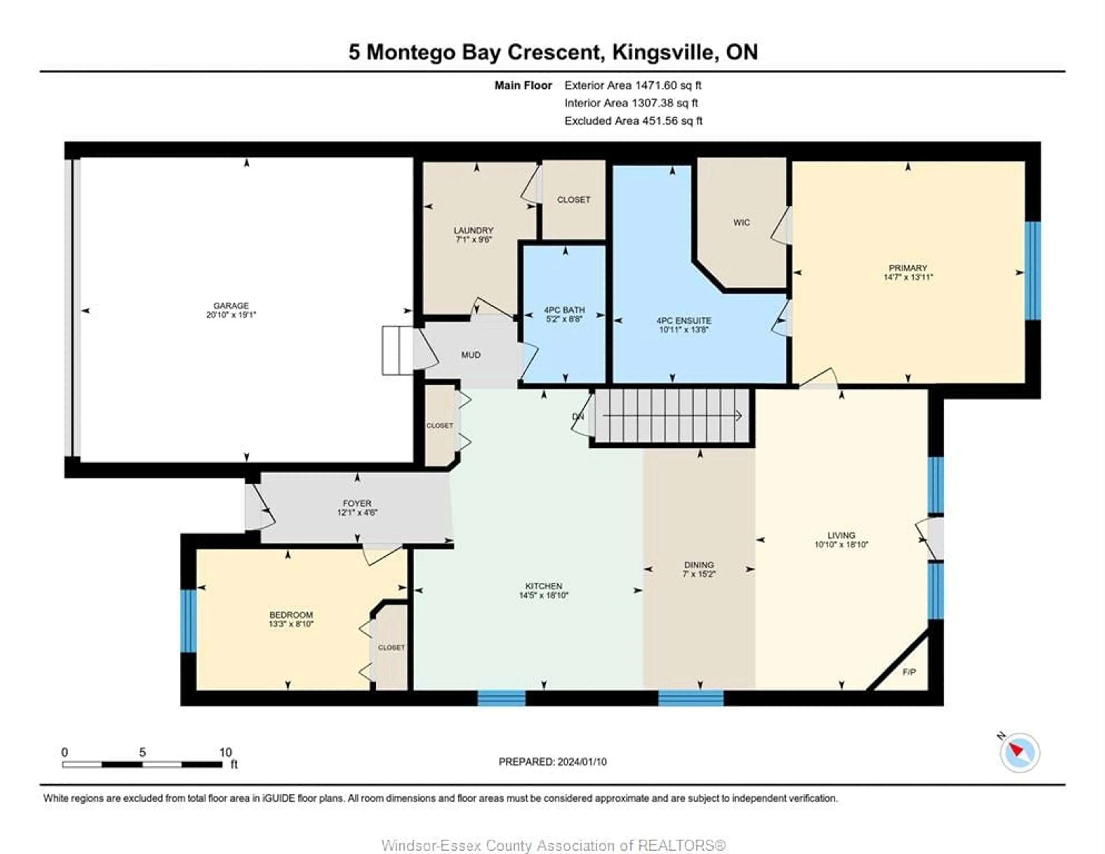 Floor plan for 5 MONTEGO BAY Cres, Kingsville Ontario N9Y 4E7