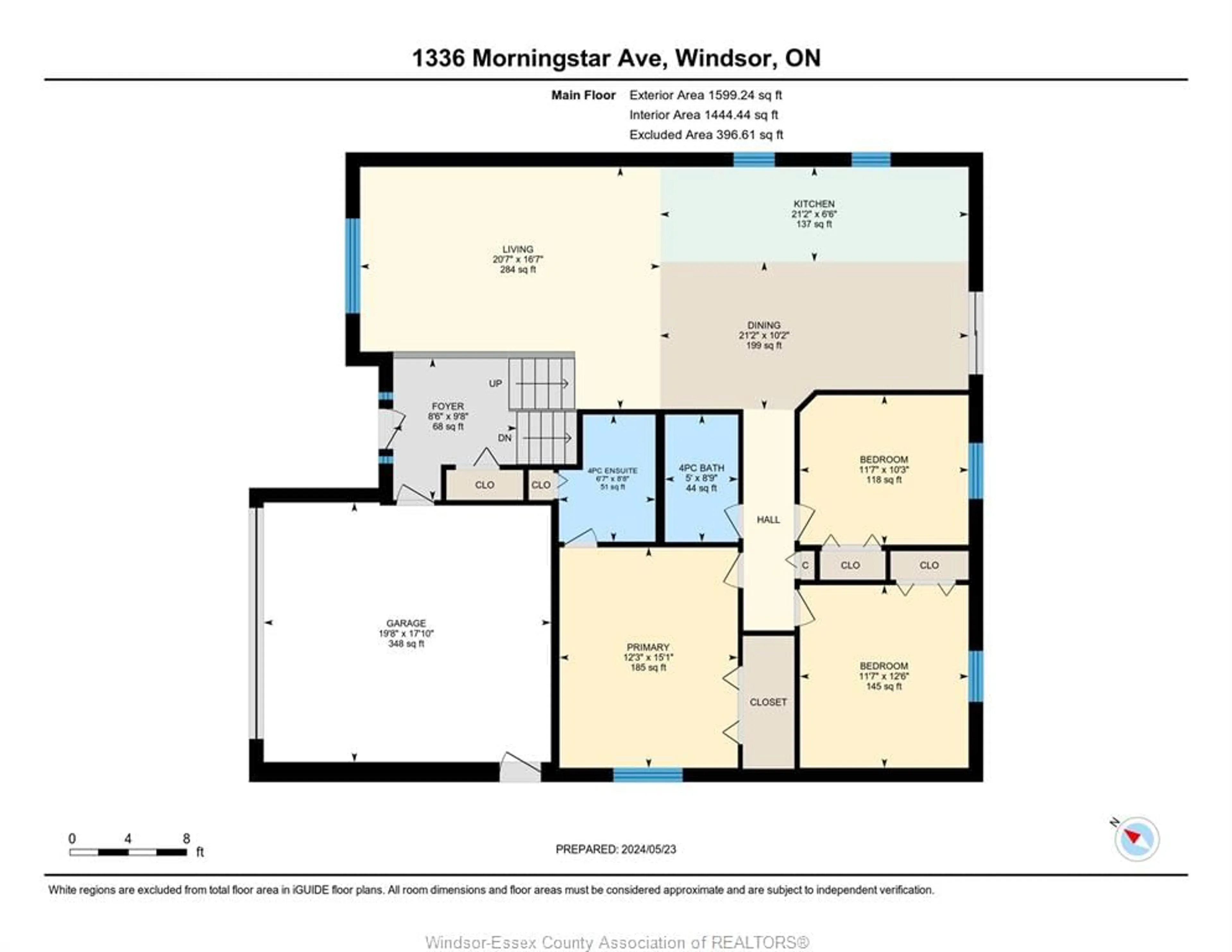 Floor plan for 1336 Morningstar Ave, Windsor Ontario N8P 1R3