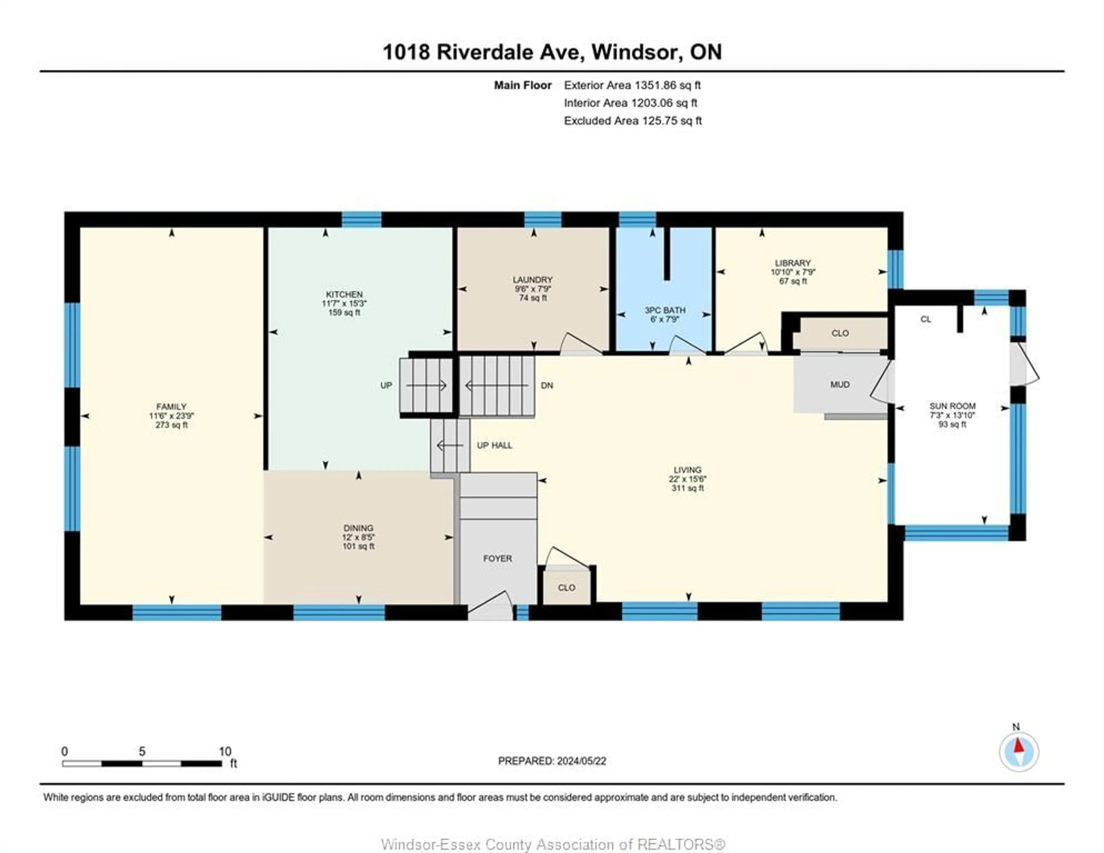 Floor plan for 1018 Riverdale Ave, Windsor Ontario N8S 3N6