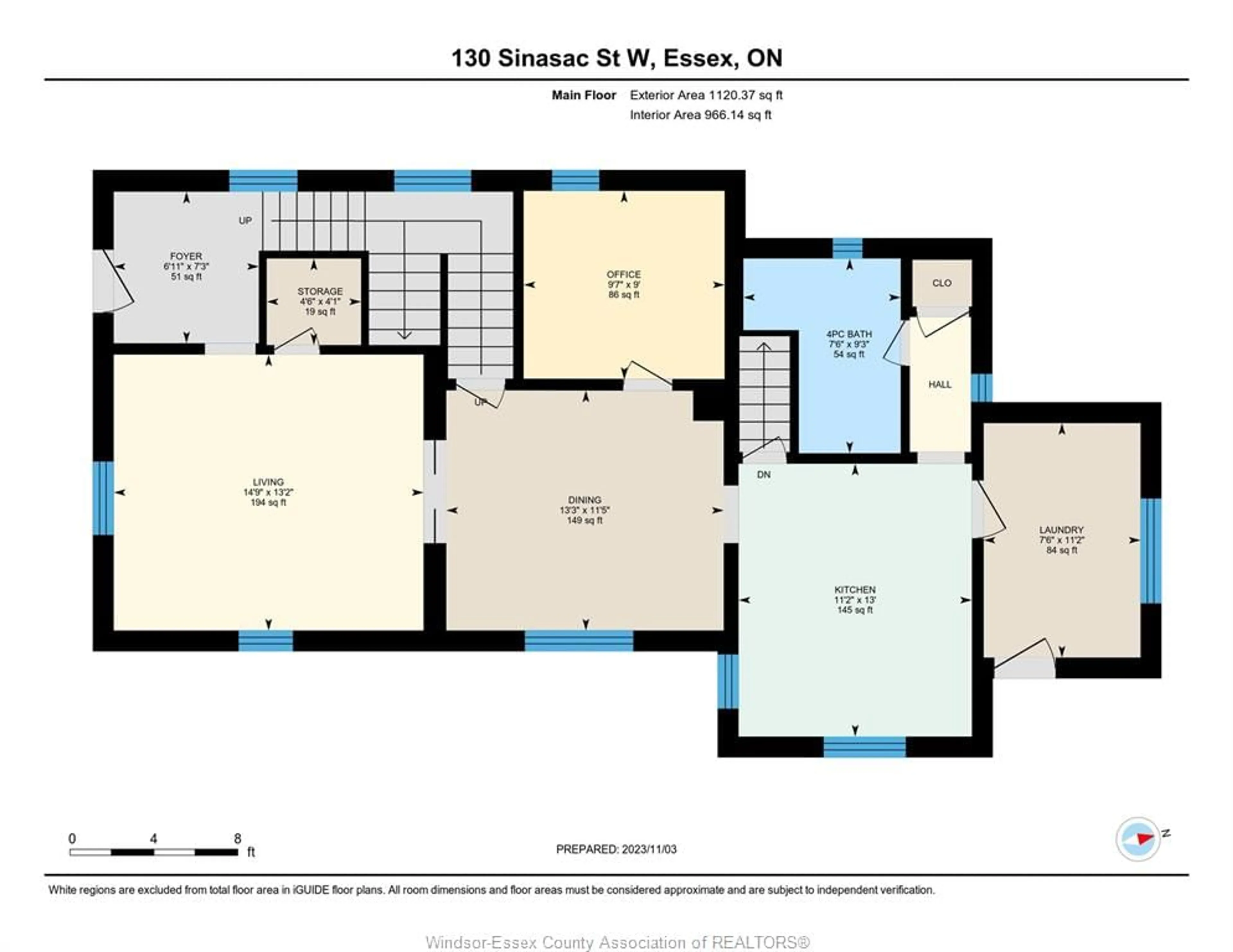 Floor plan for 130 Sinasac Ave, Harrow Ontario N0R 1G0