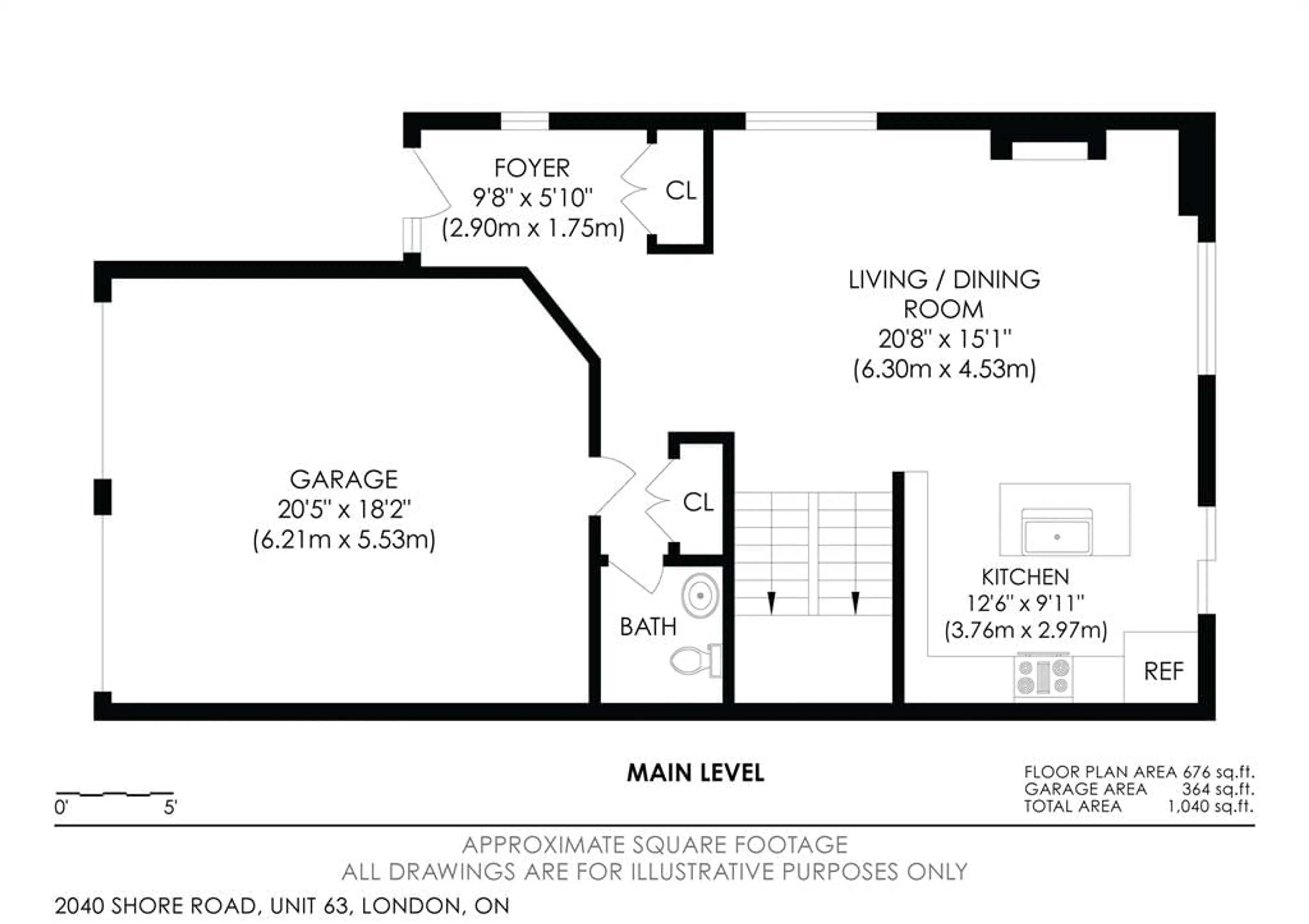 Floor plan for 2040 SHORE Rd #63, London Ontario N6K 0G3