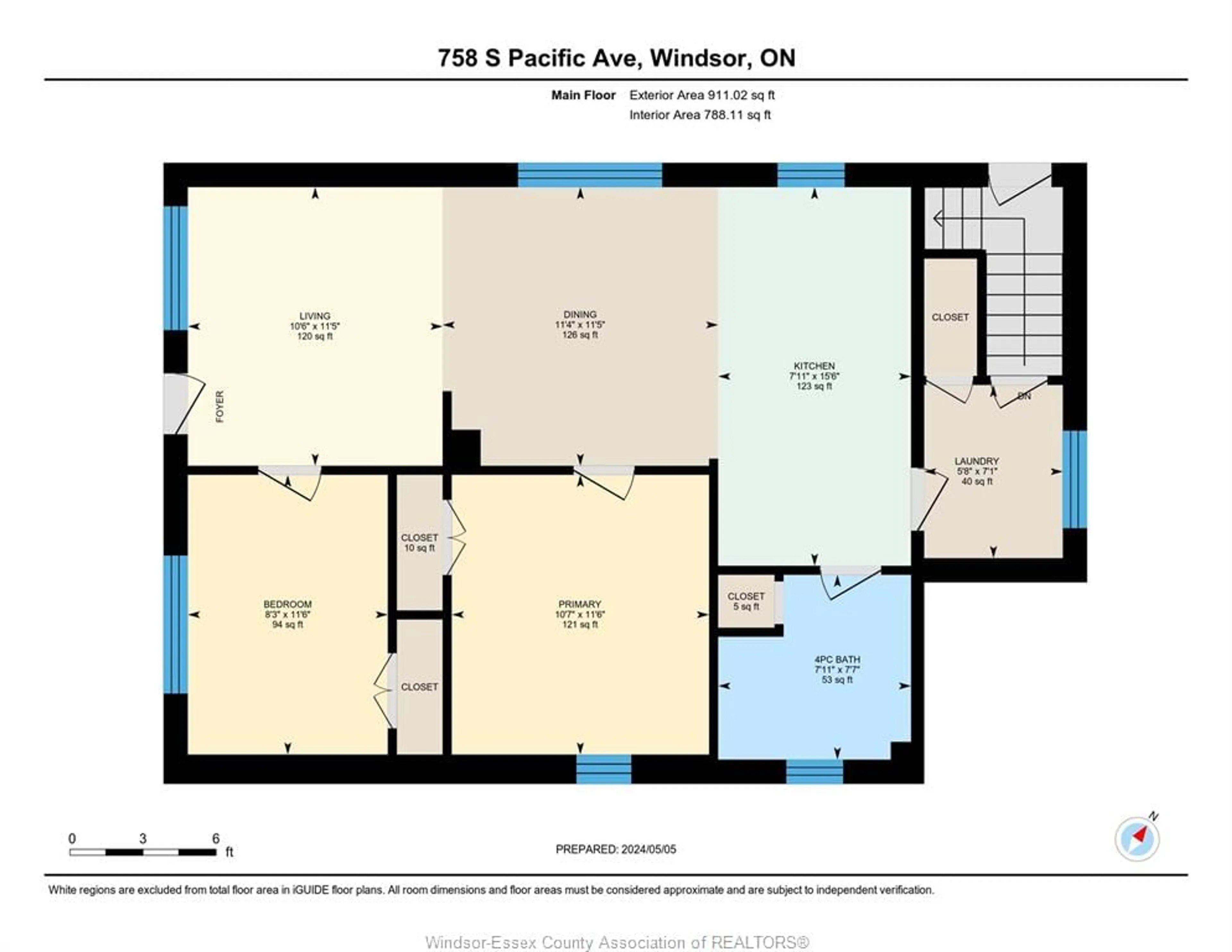 Floor plan for 758 SOUTH PACIFIC Ave, Windsor Ontario N8X 2X2