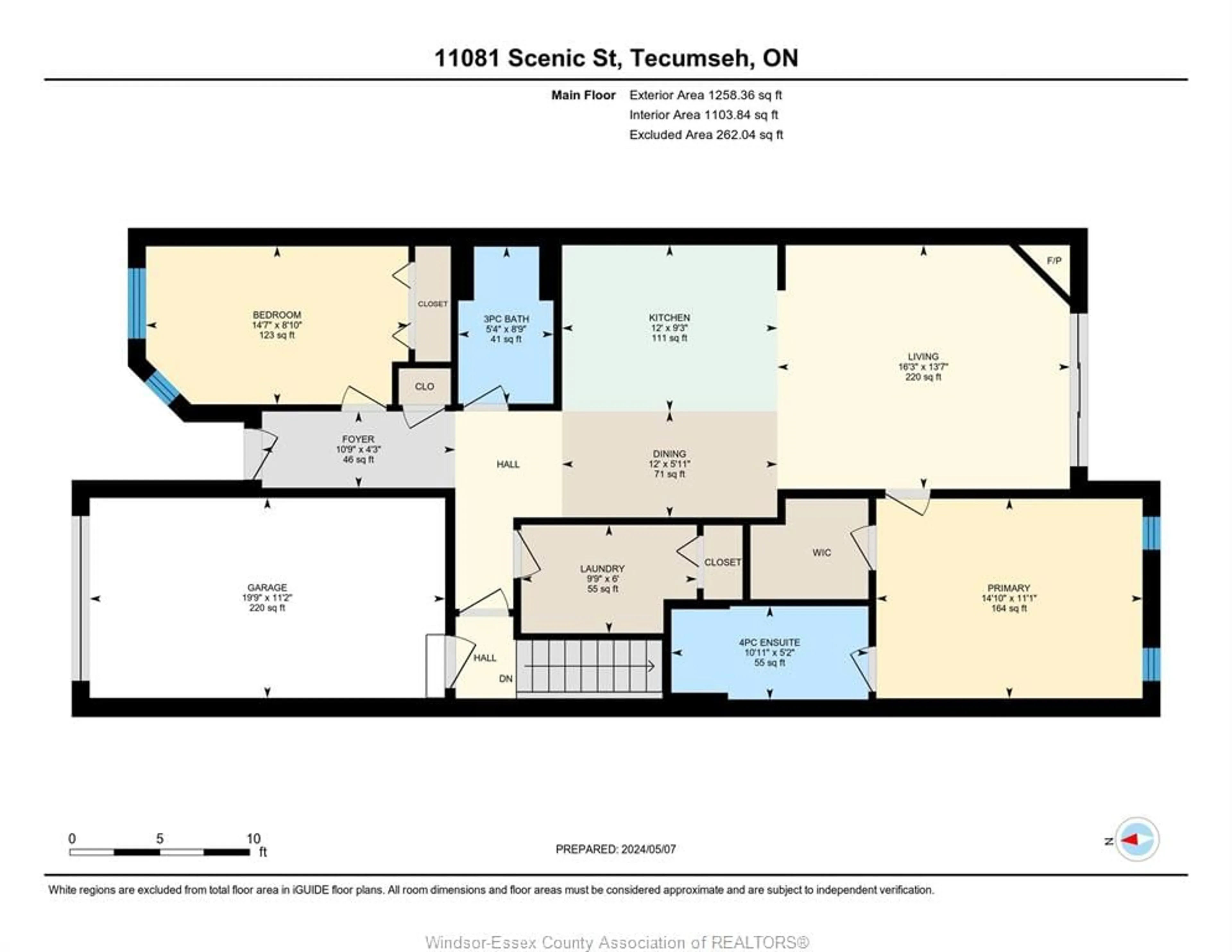 Floor plan for 11081 Scenic, Windsor Ontario N8P 0B2