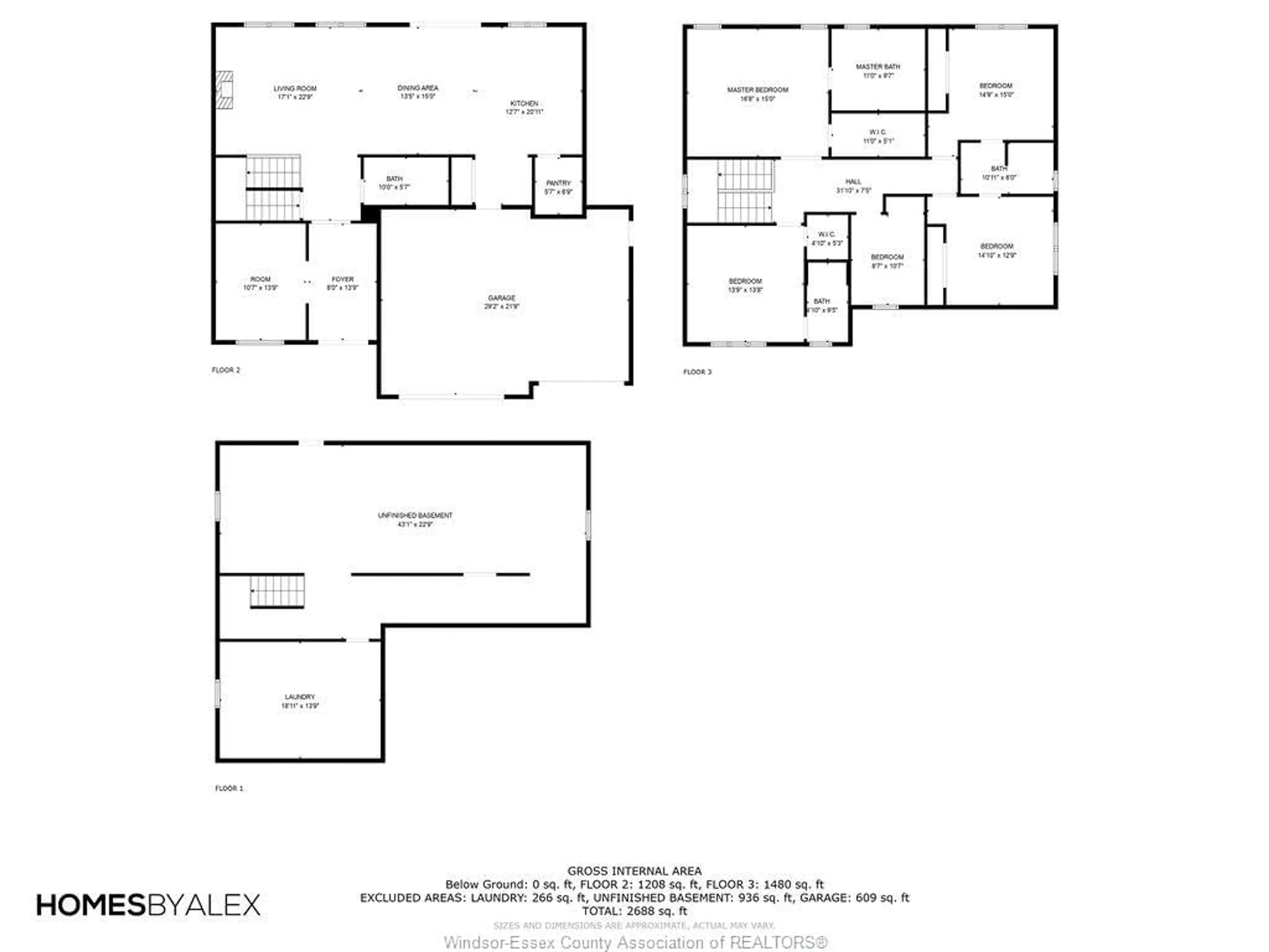 Floor plan for 1318 CLEARWATER, Windsor Ontario N8P 0E9