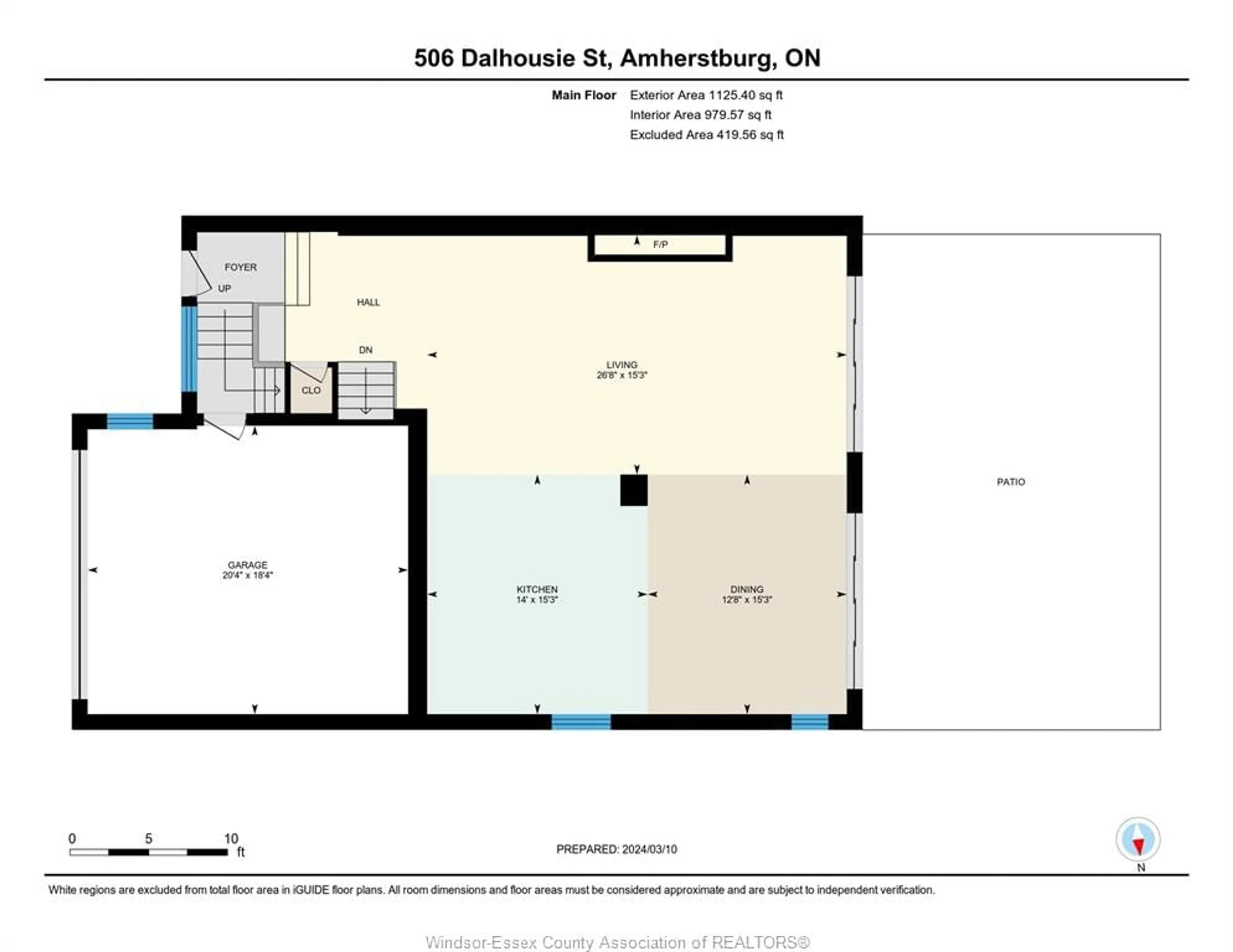 Floor plan for 506 Dalhousie, Amherstburg Ontario N9V 2M3