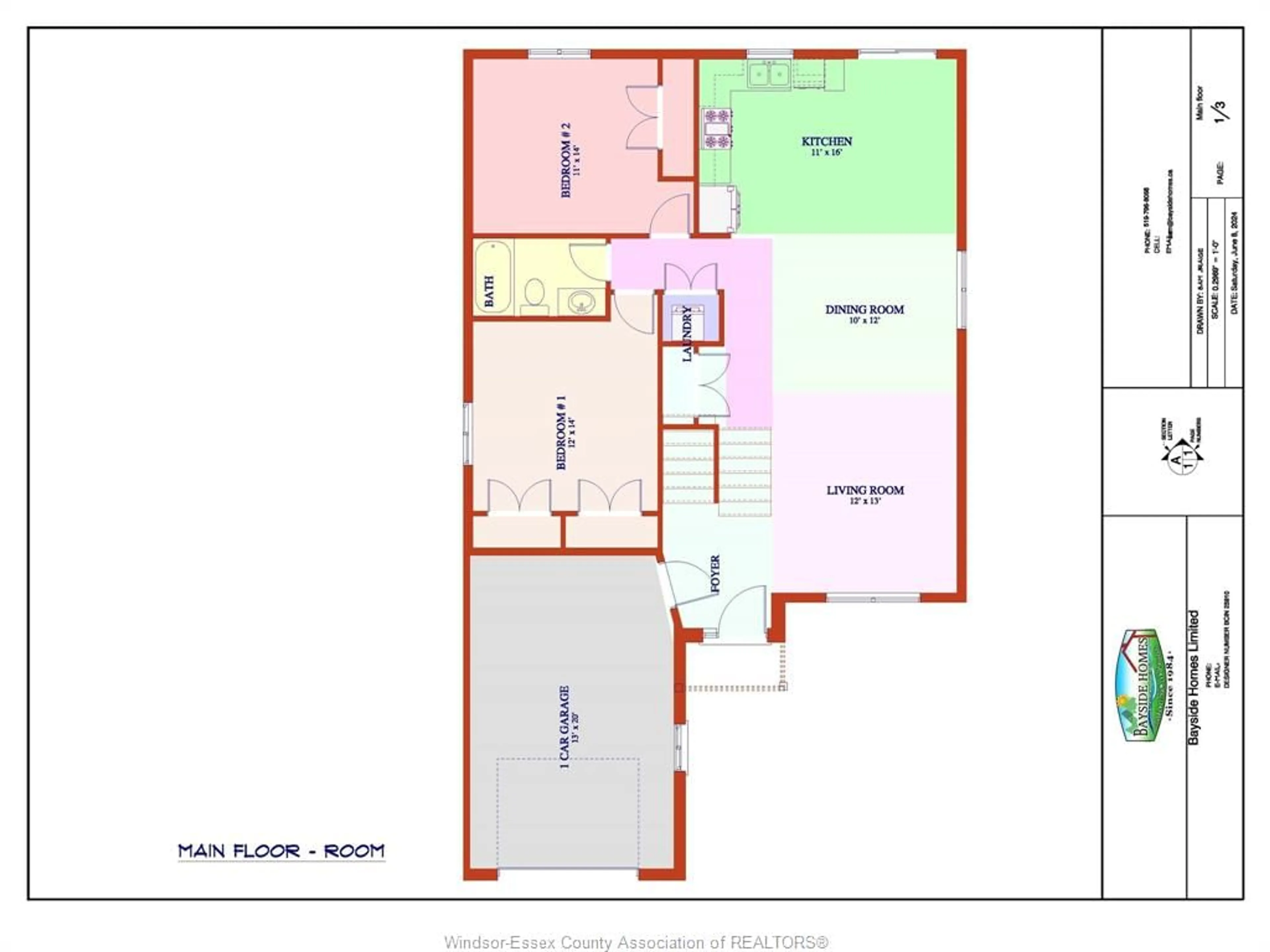 Floor plan for 1825 MELDRUM, Windsor Ontario N8W 4E1