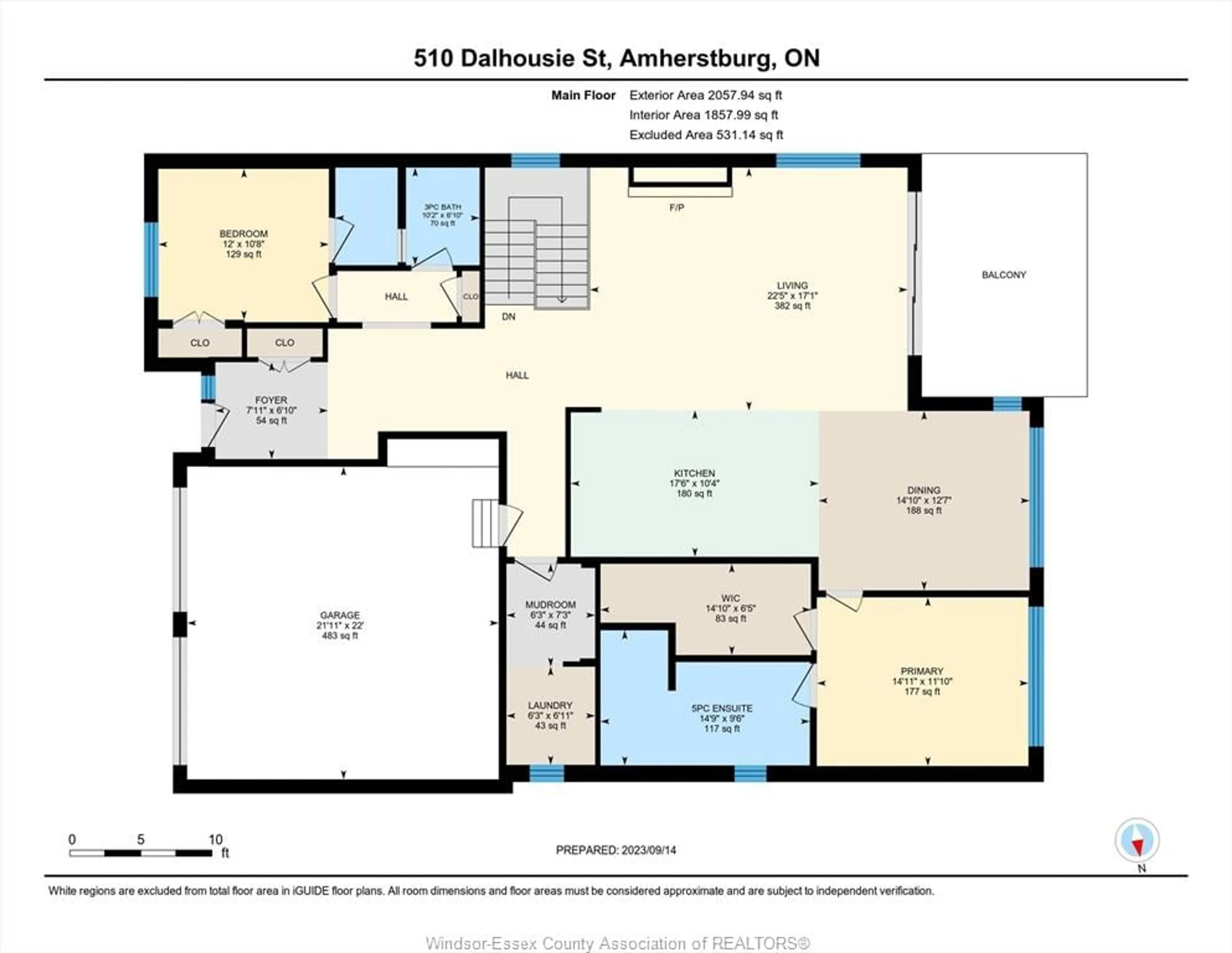 Floor plan for 510 DALHOUSIE, Amherstburg Ontario N9V 2M3