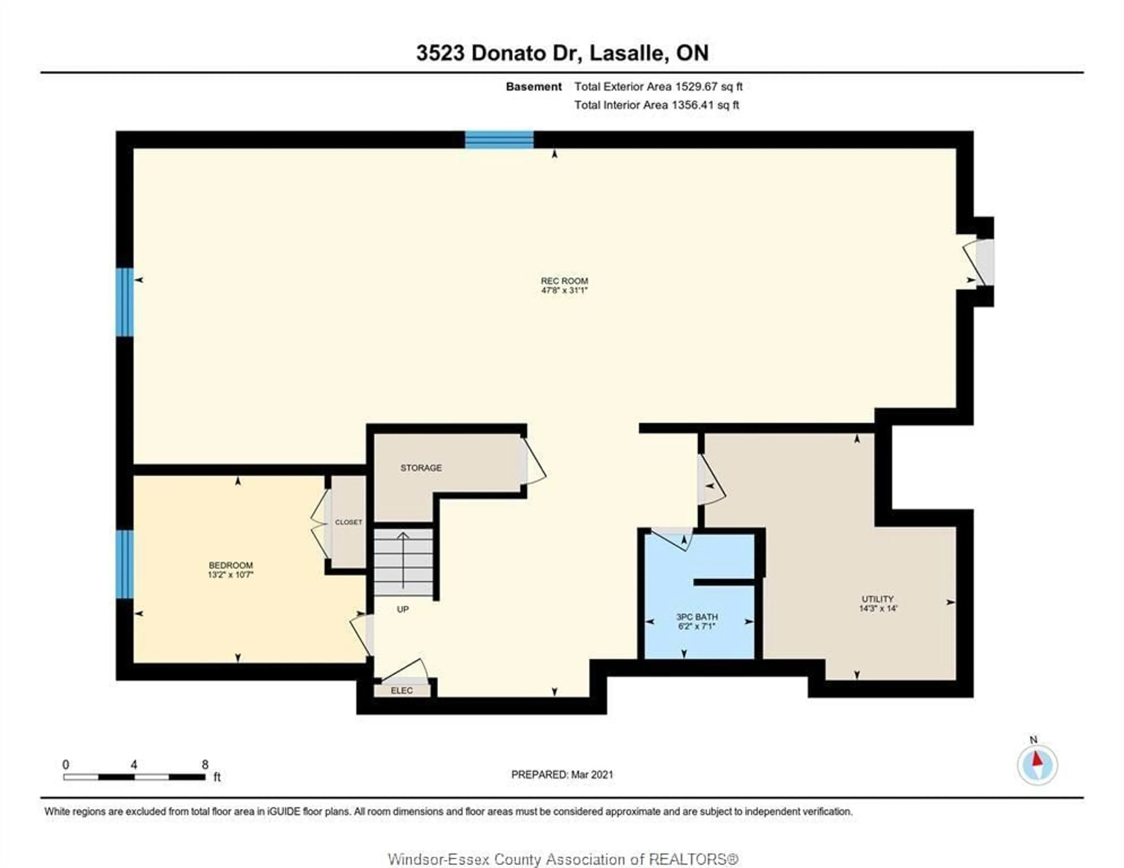 Floor plan for 3523 DONATO, LaSalle Ontario N9H 0L5
