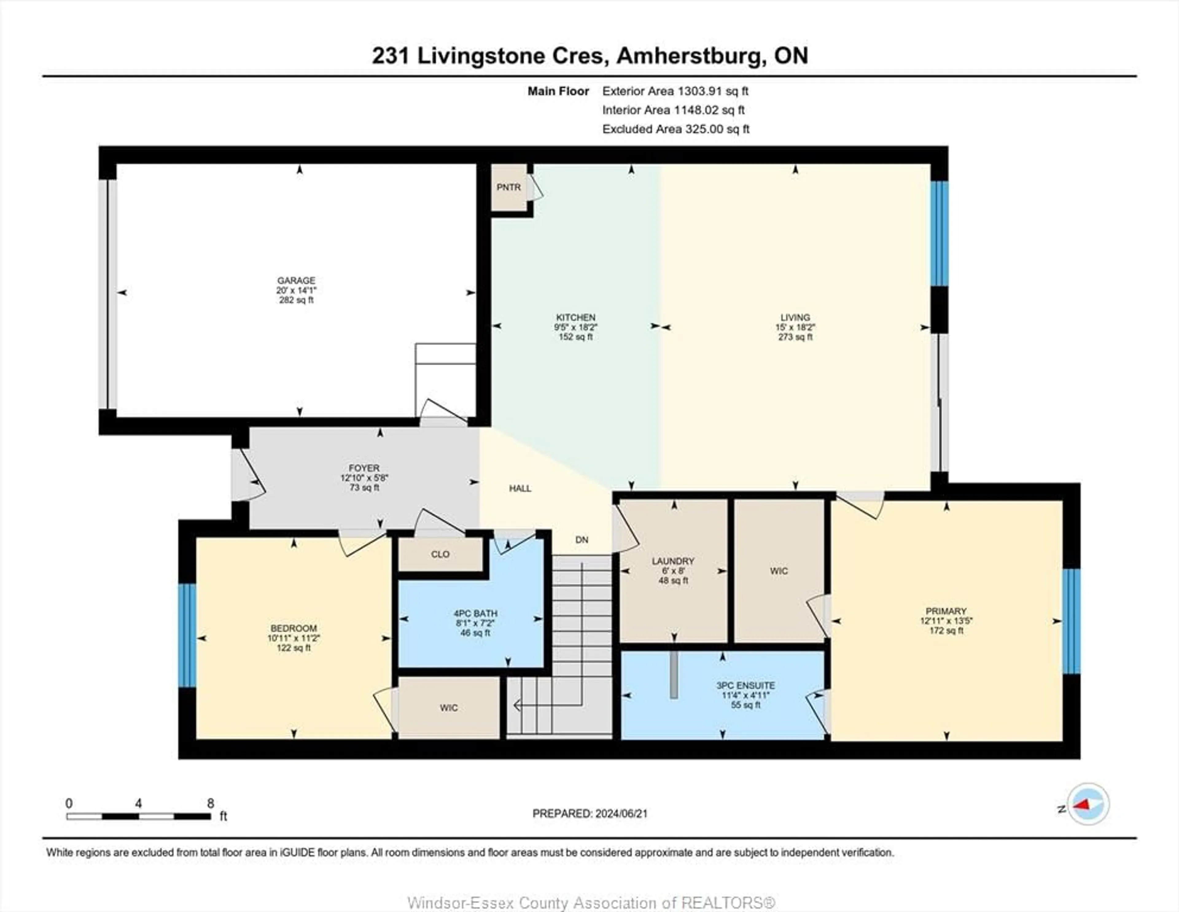 Floor plan for 231 LIVINGSTONE Cres, Amherstburg Ontario N9V 0H1