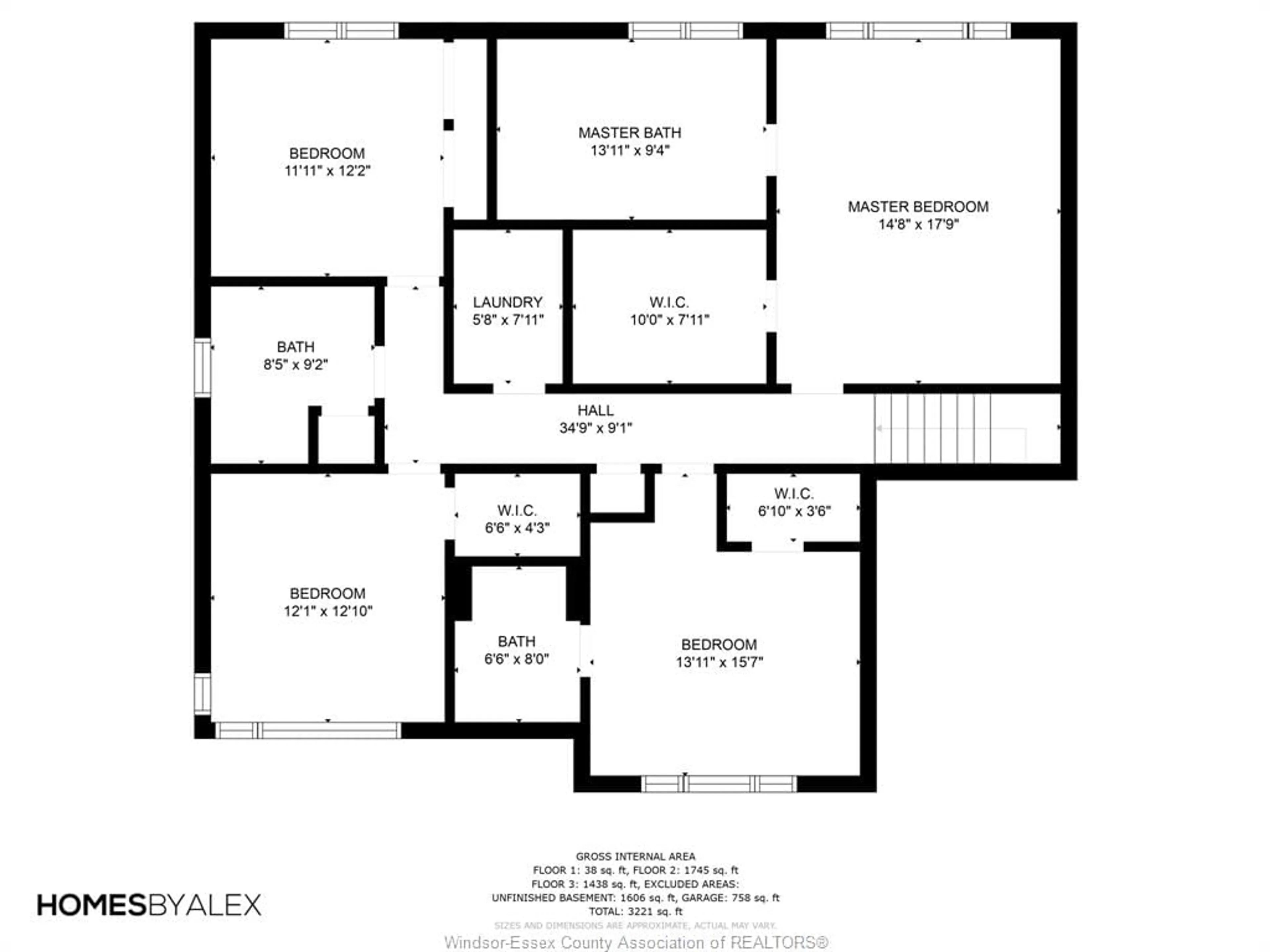 Floor plan for 1119 REAUME Rd, LaSalle Ontario N9J 1B9