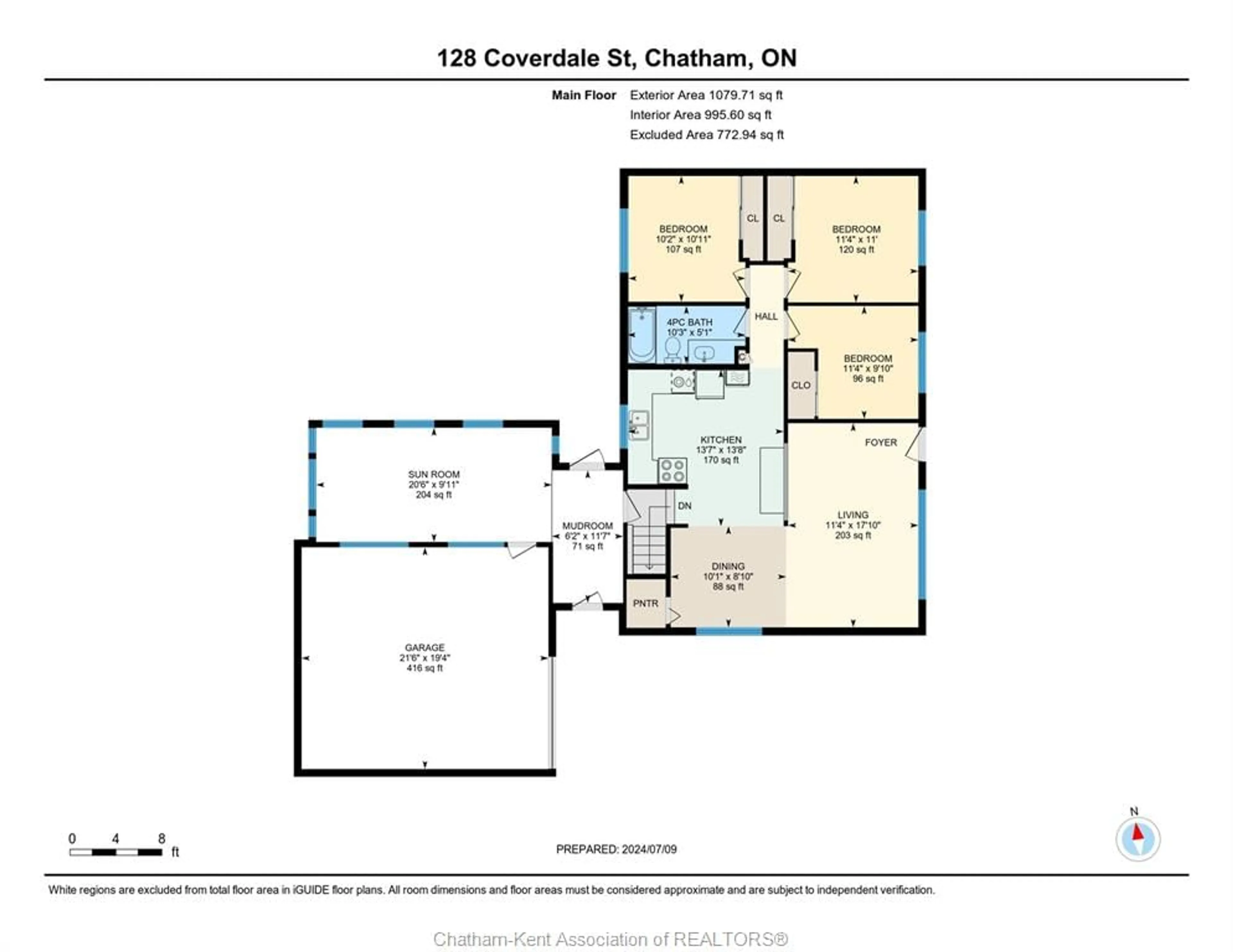 Floor plan for 128 COVERDALE St, Chatham Ontario N7L 2V2