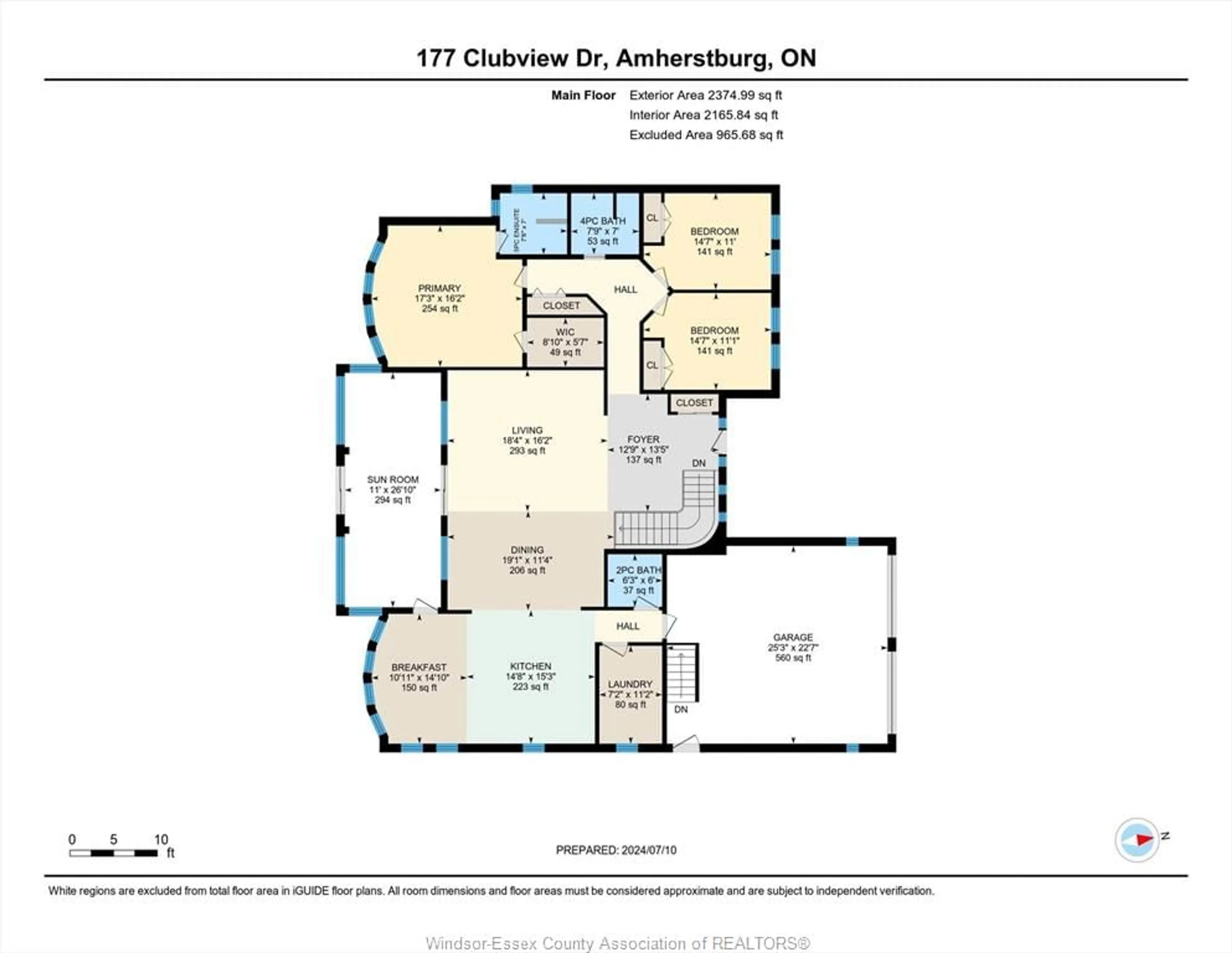 Floor plan for 177 CLUBVIEW, Amherstburg Ontario N9V 3Z1