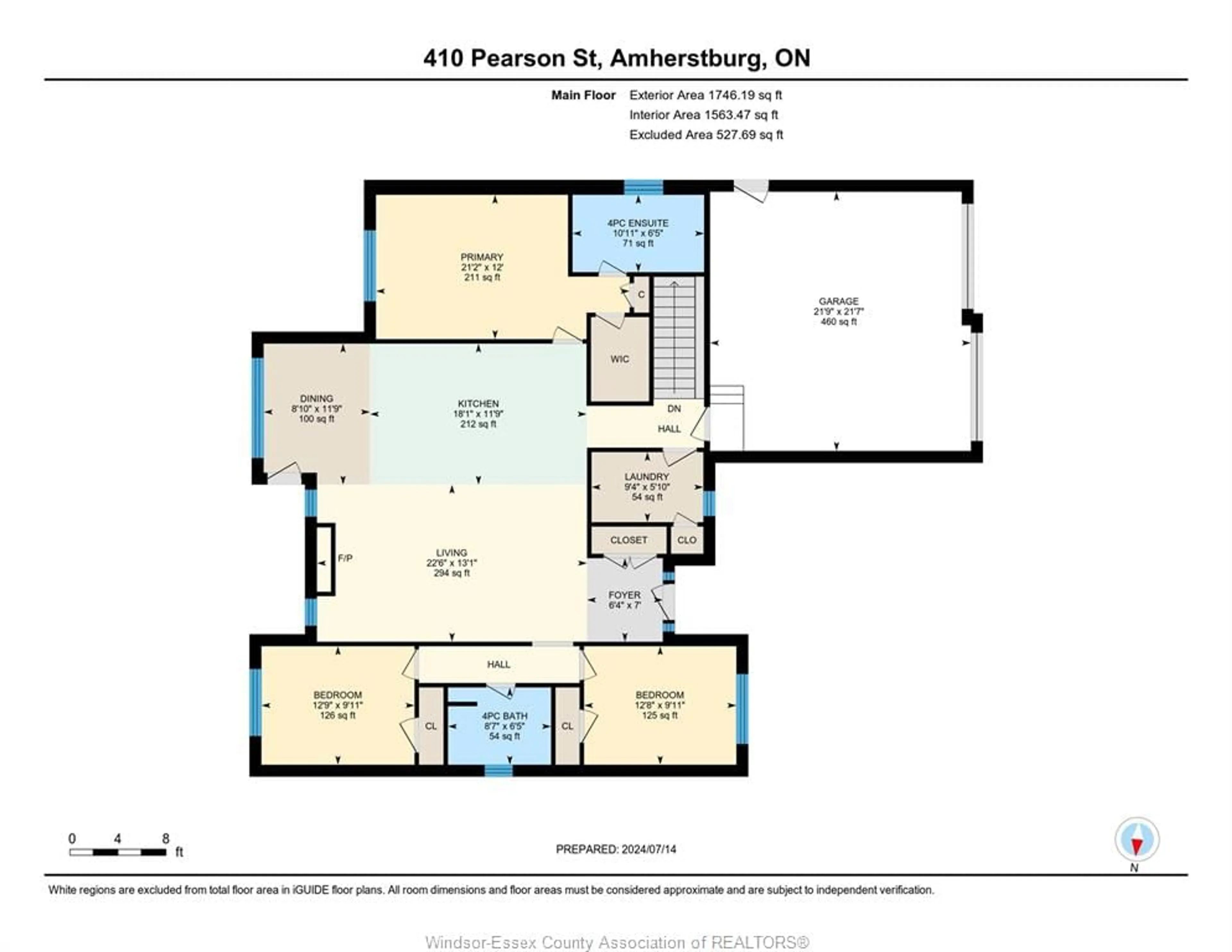 Floor plan for 410 Pearson St, Amherstburg Ontario N9V 0G4