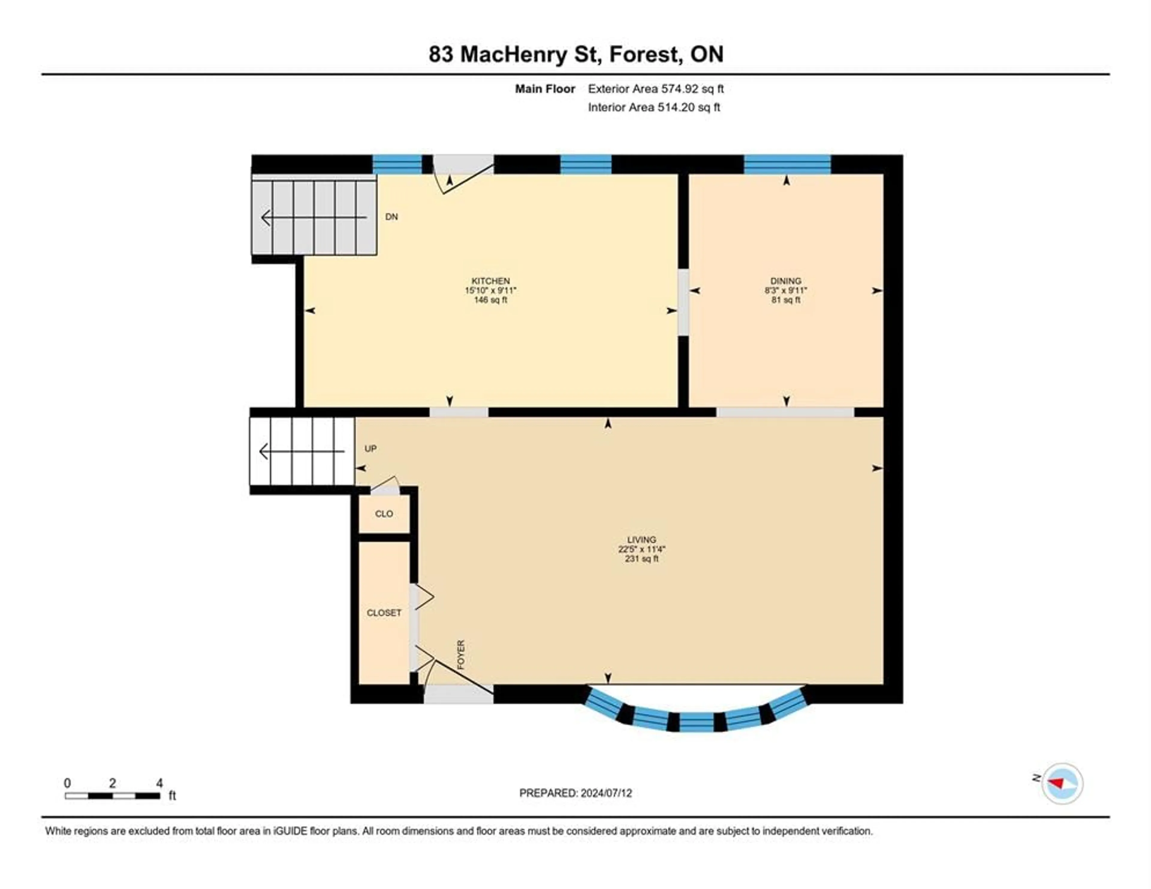 Floor plan for 83 MAC HENRY St, Lambton Shores Ontario N0N 1J0