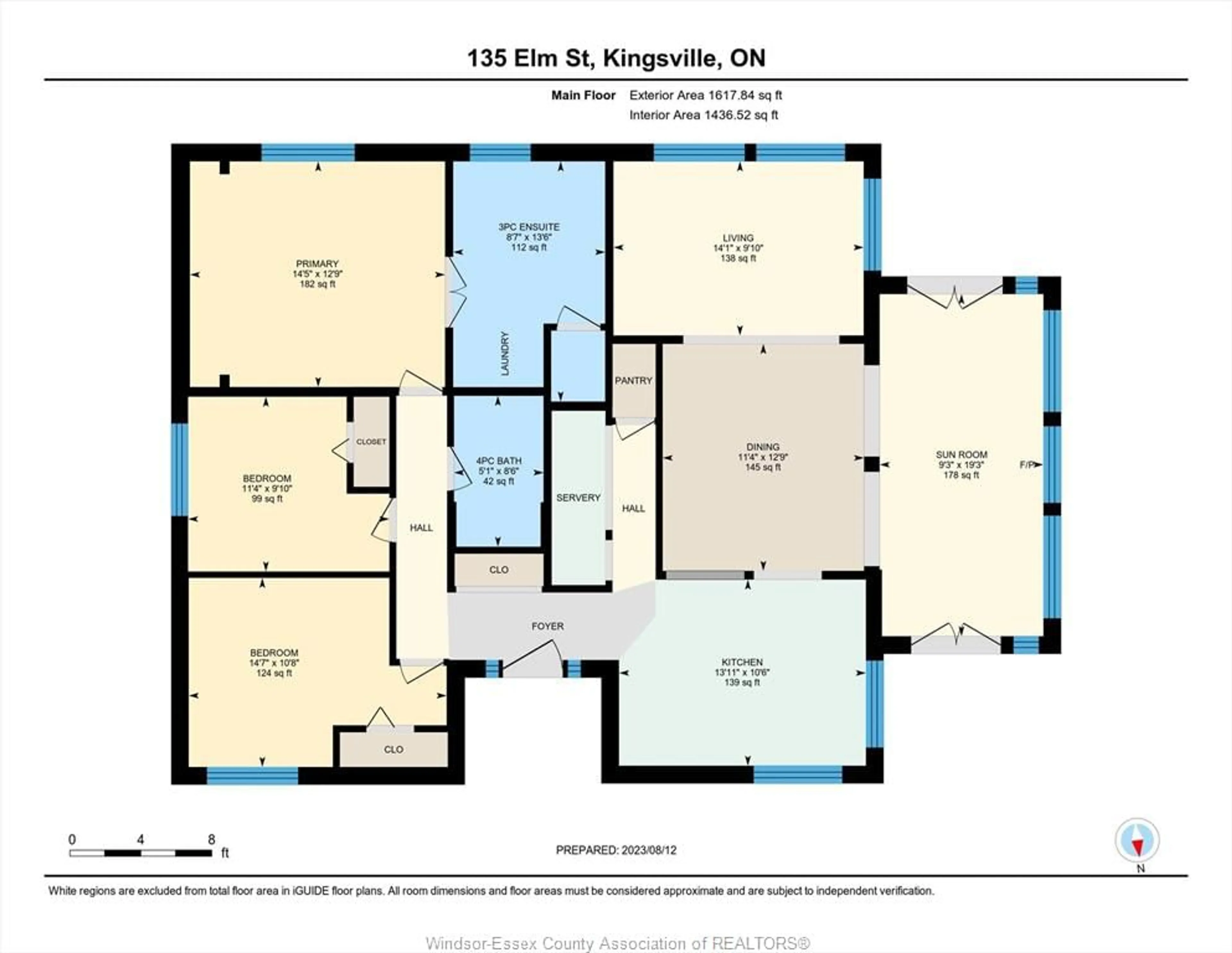 Floor plan for 135 ELM, Kingsville Ontario N9Y 1W8