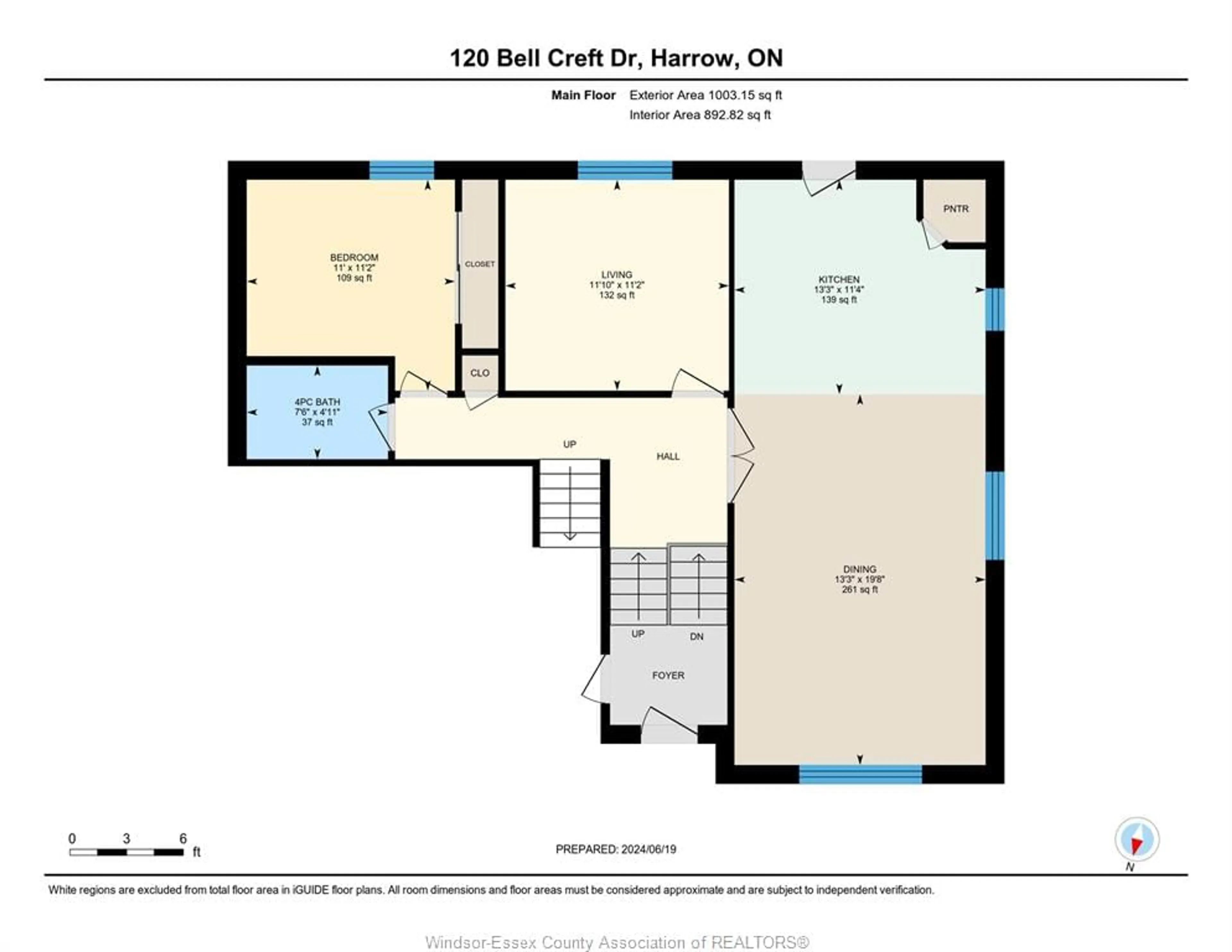 Floor plan for 120 Bellcreft Dr, Harrow Ontario N0R 1G0