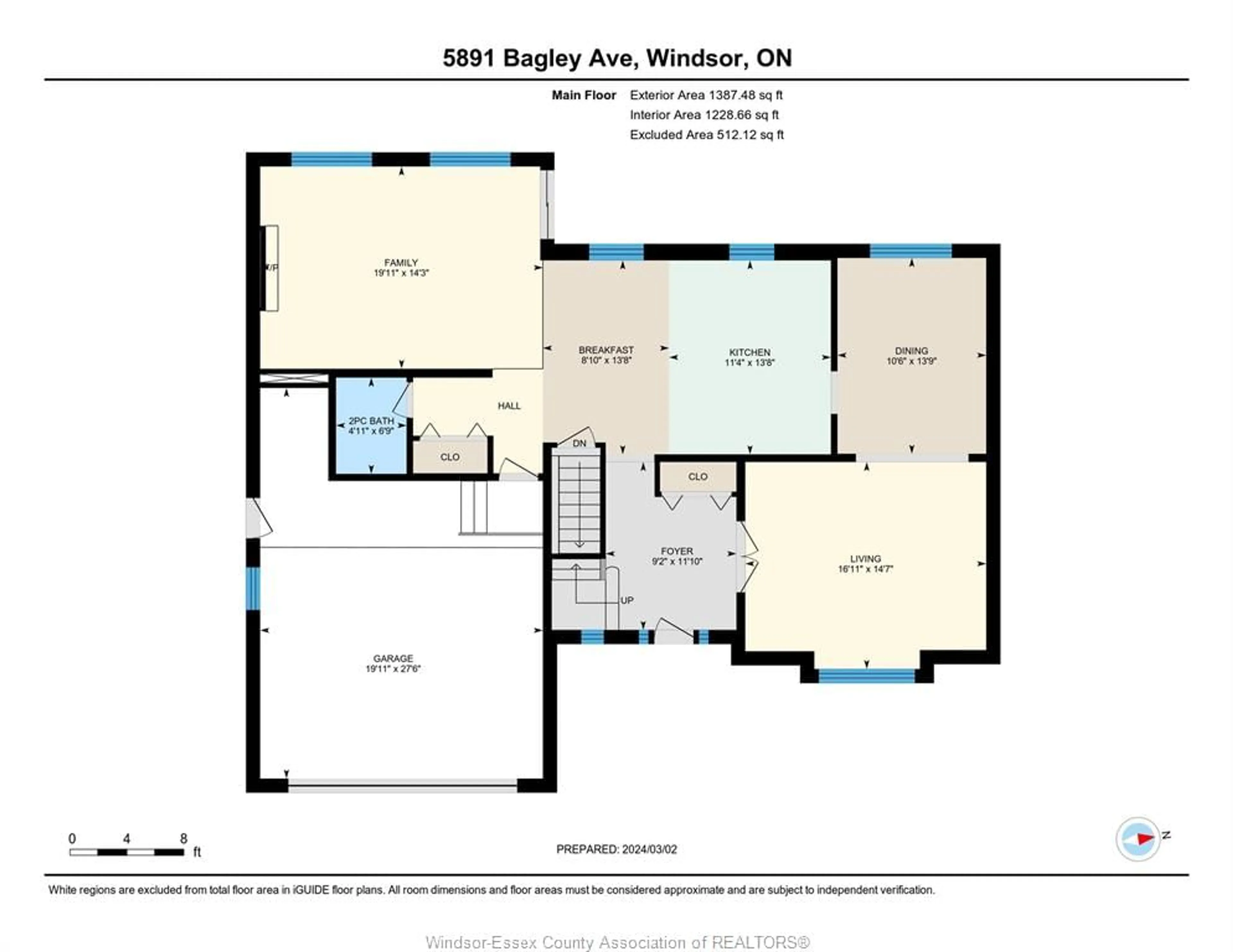 Floor plan for 5891 Bagley Ave, LaSalle Ontario N9H2K6