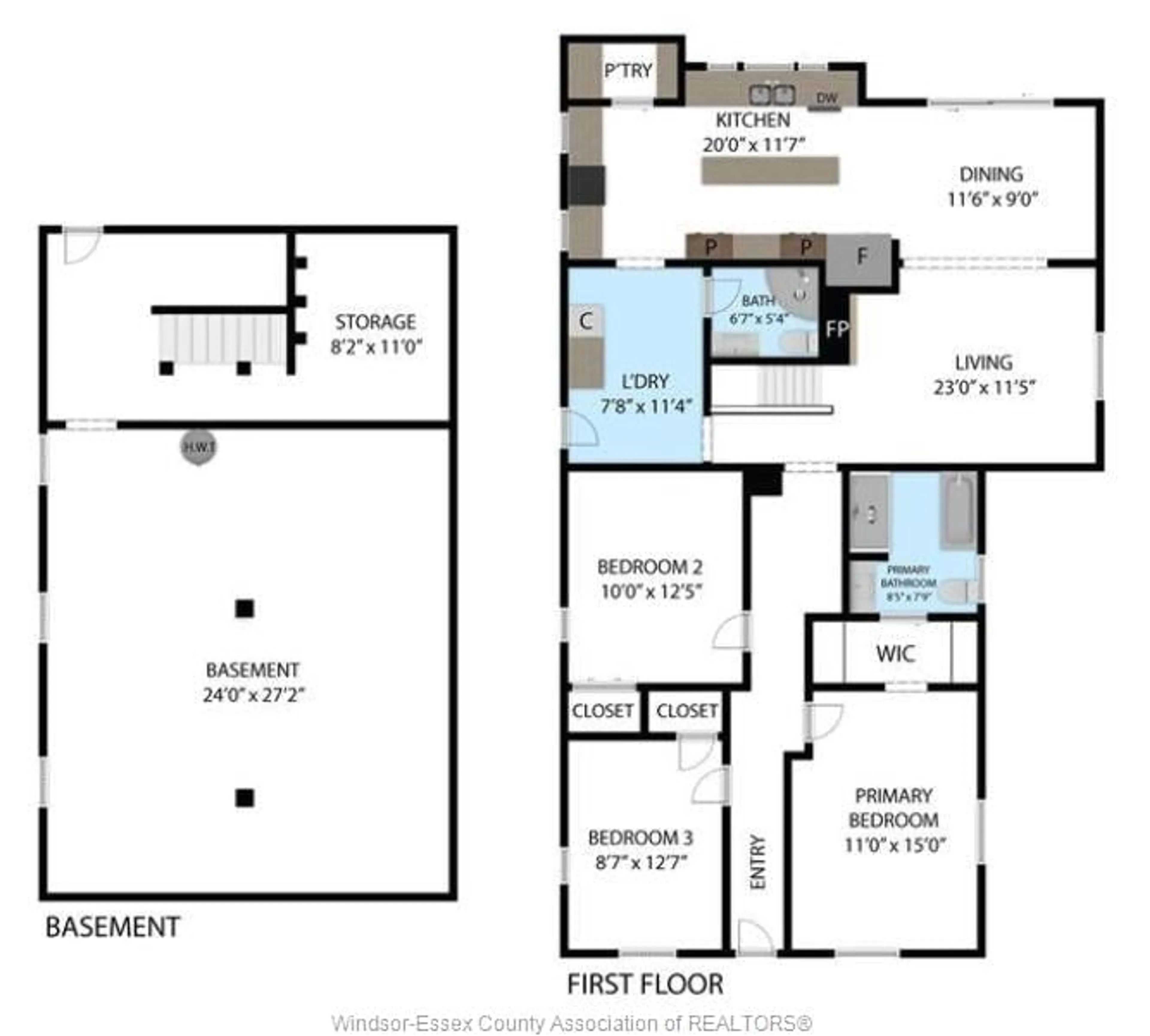Floor plan for 44 Mill Street West, Kingsville Ontario N9Y 1V9
