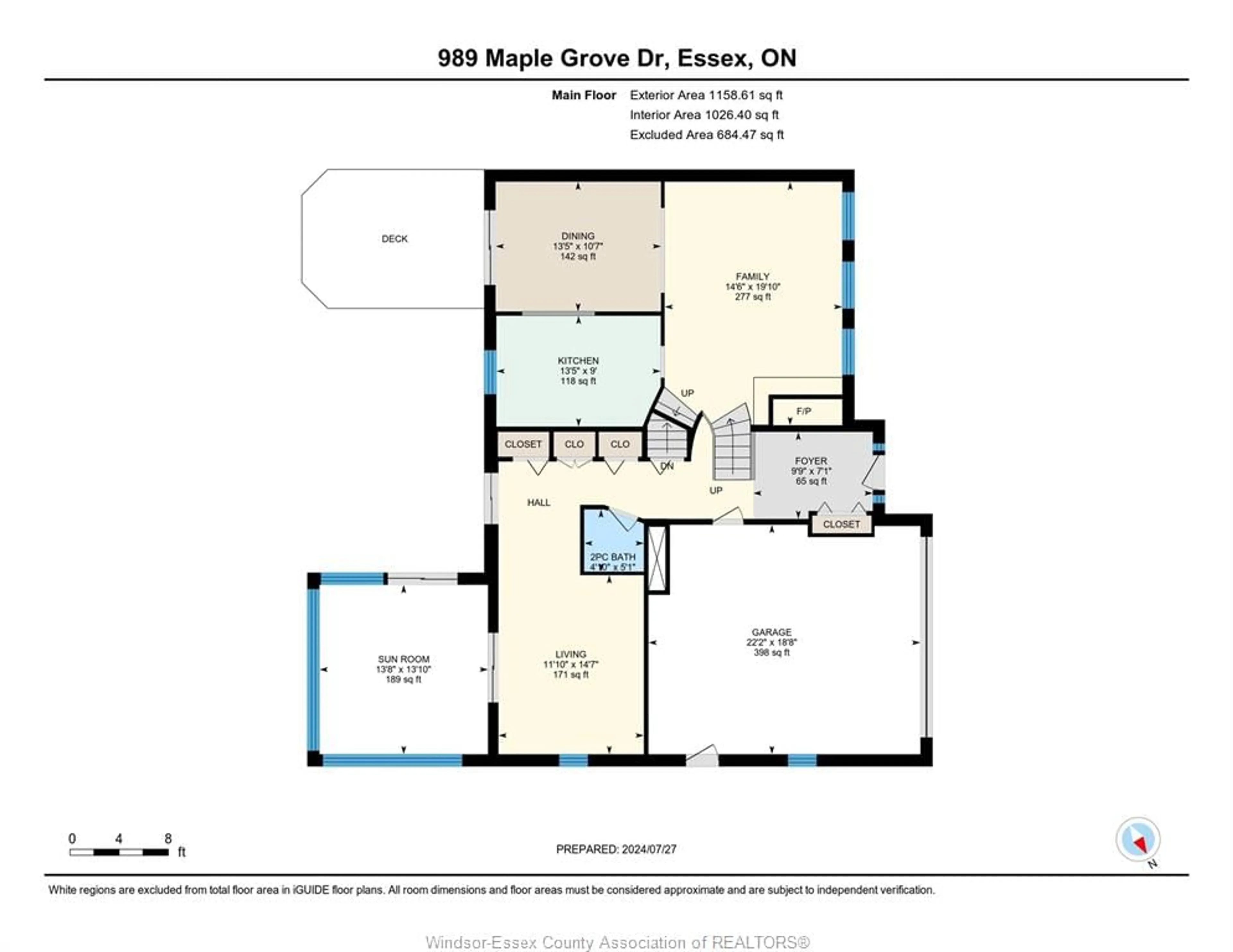 Floor plan for 989 Maple Grove Dr, Harrow Ontario N0R 1G0