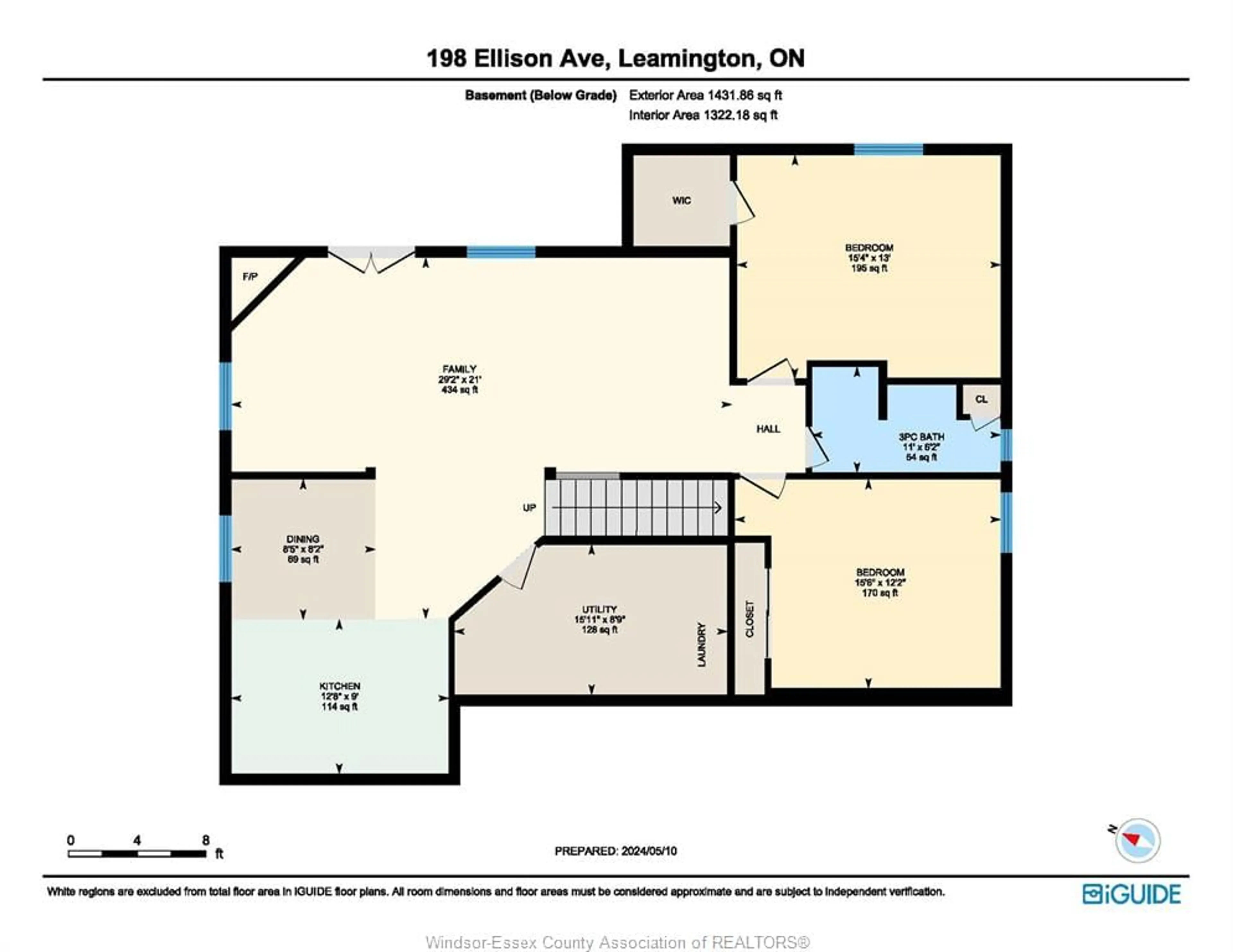 Floor plan for 198 Ellison Ave, Leamington Ontario N8H 0A2