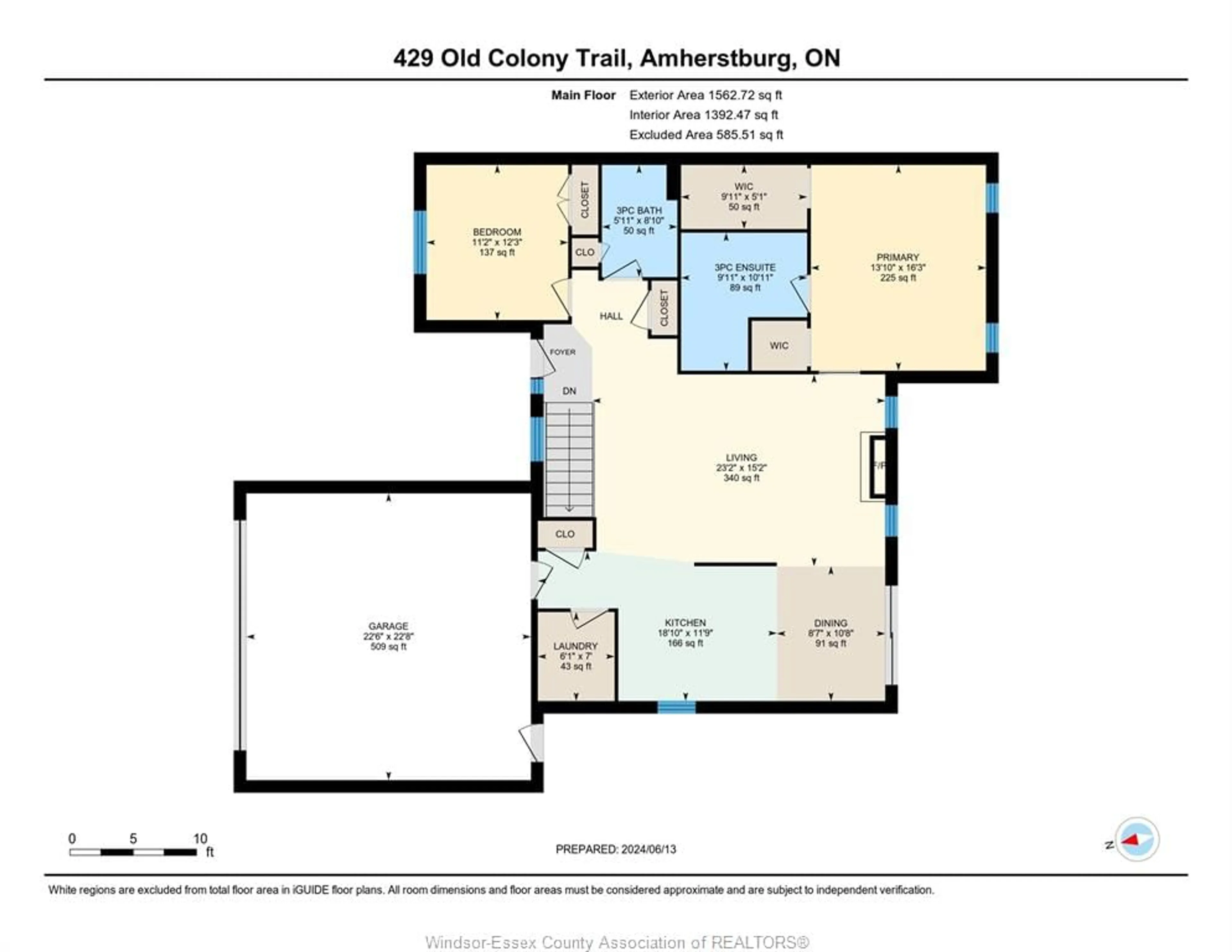 Floor plan for 429 Old Colony Trail, Amherstburg Ontario N9V 0A3