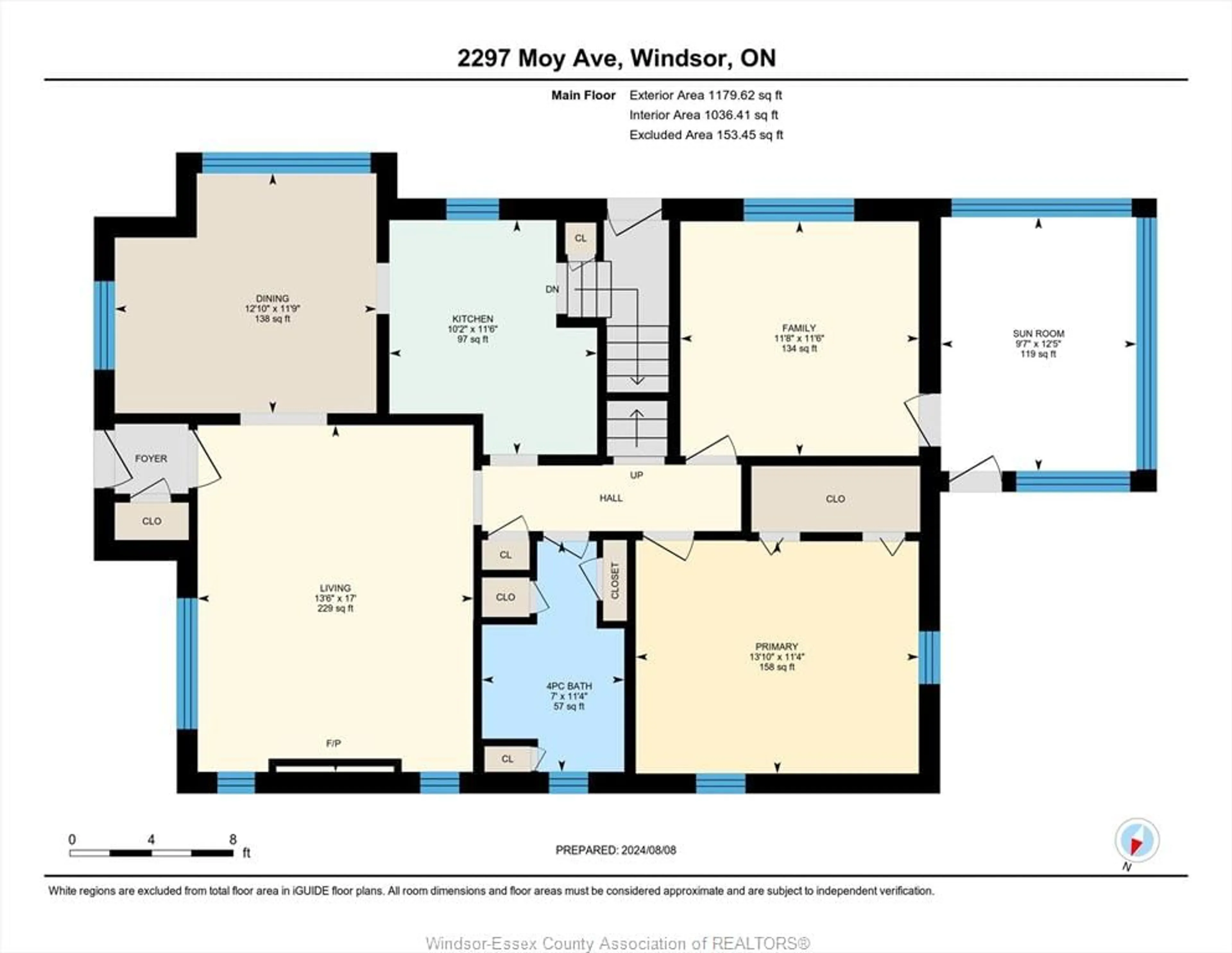 Floor plan for 2297 MOY Ave, Windsor Ontario N8W2M7