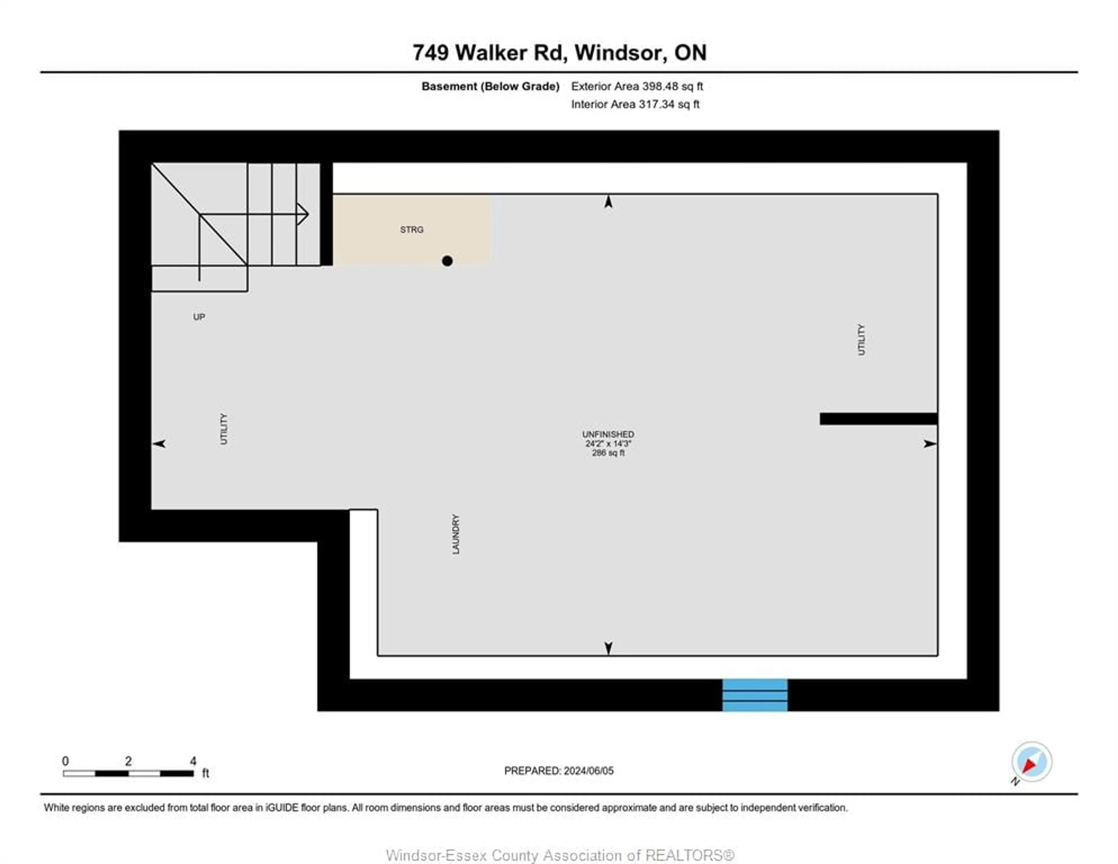 Floor plan for 749 Walker Rd, Windsor Ontario N8Y 2N2