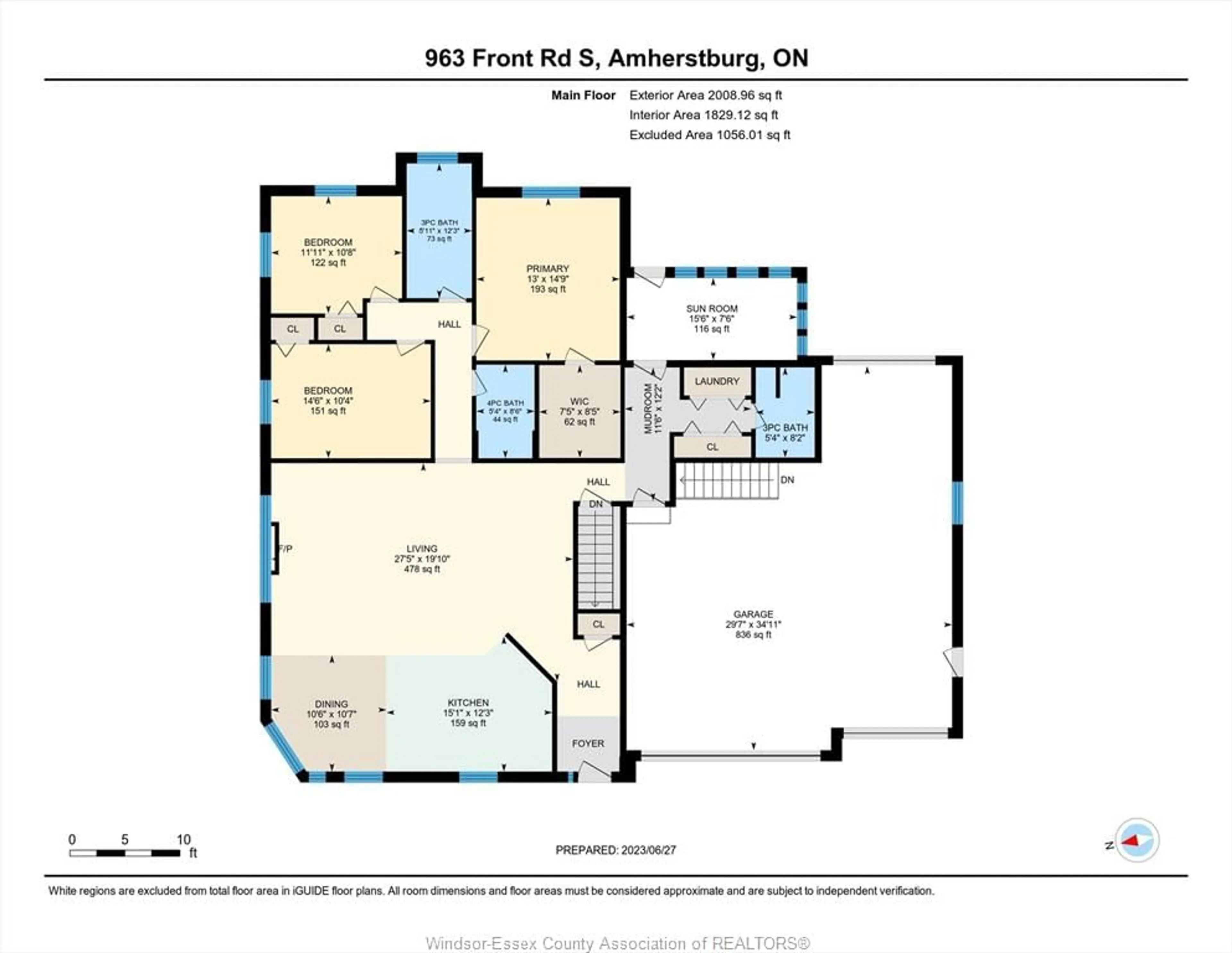 Floor plan for 963 FRONT Rd, Amherstburg Ontario N9V 2M4