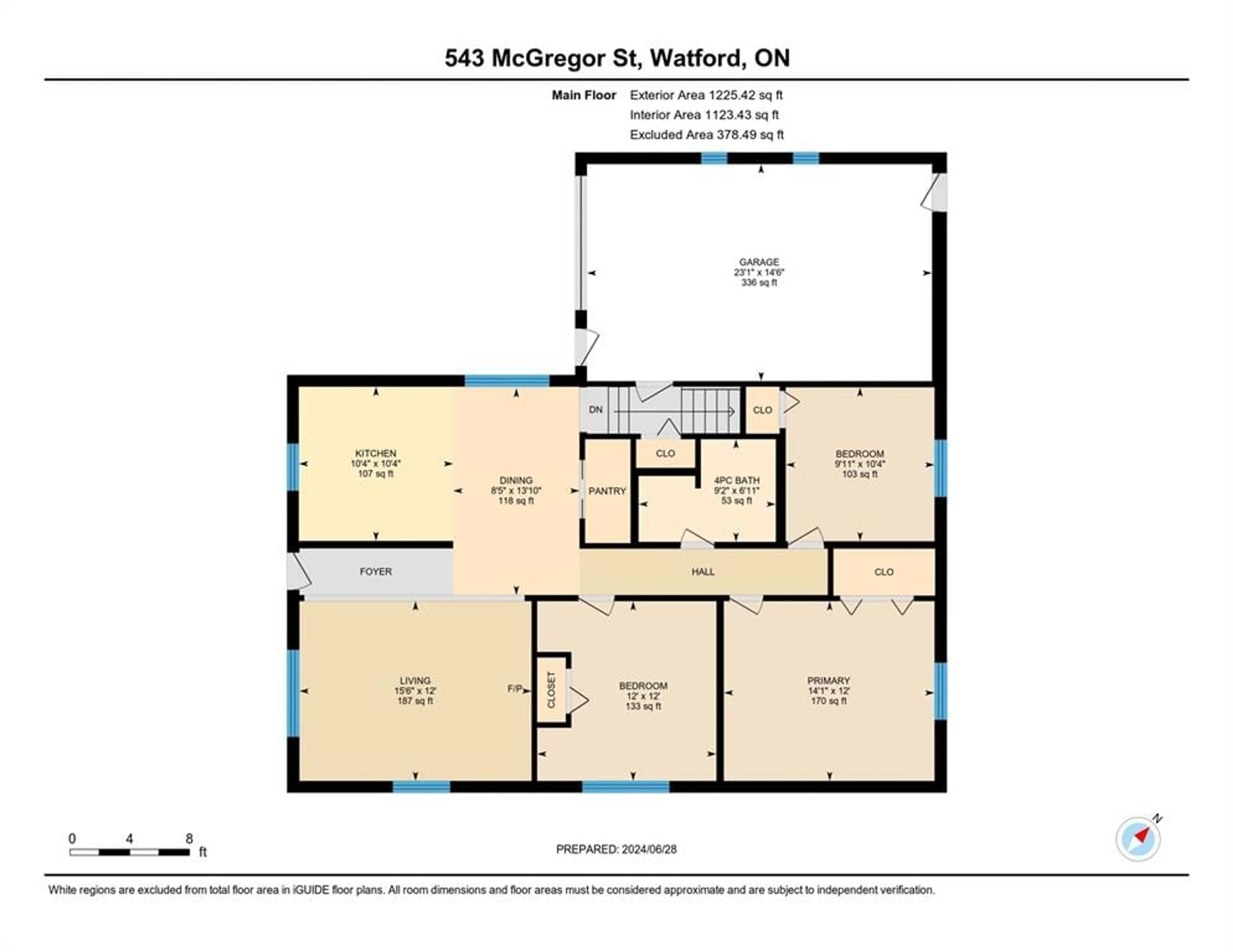 Floor plan for 543 MCGREGOR St, Warwick-Watford Ontario N0M 2S0