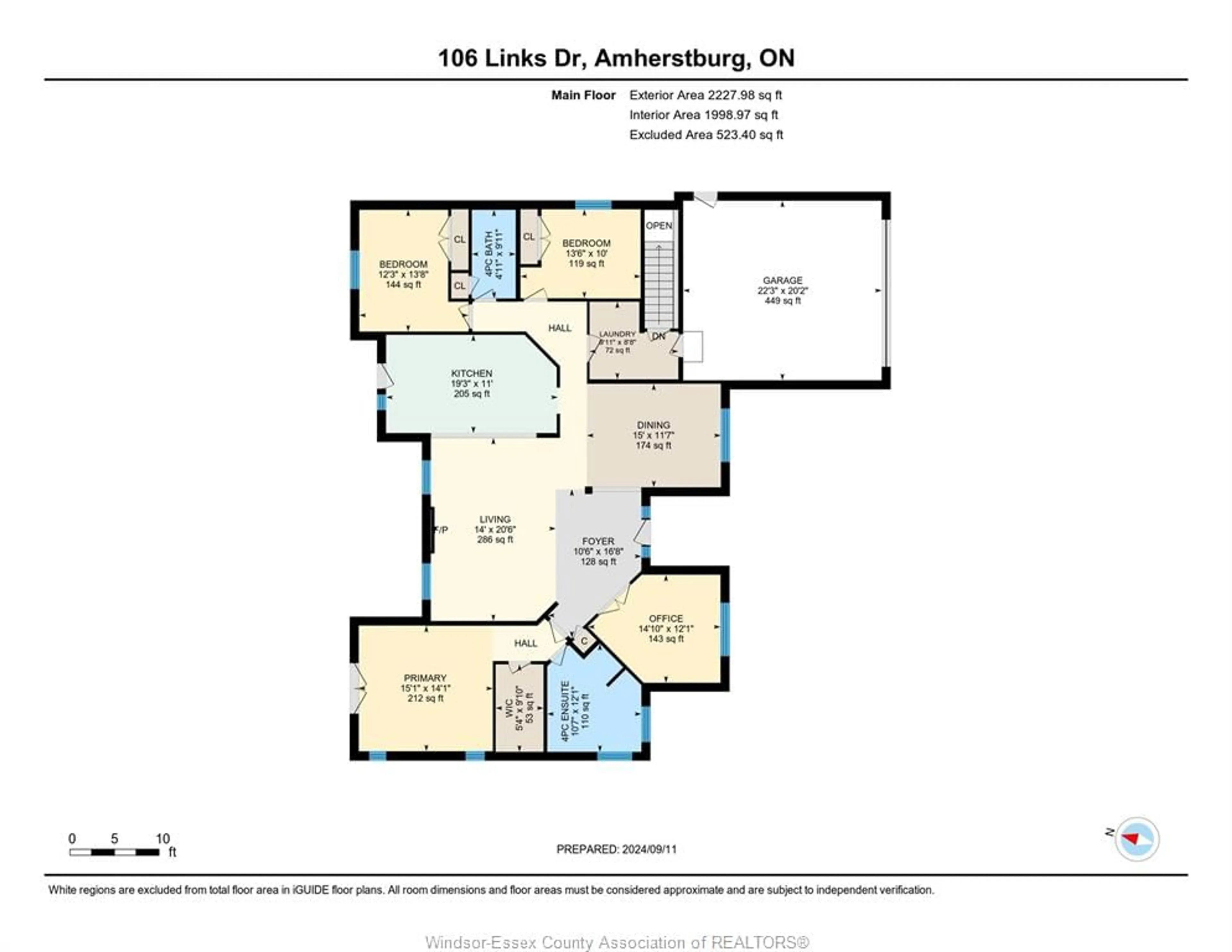 Floor plan for 106 Links Dr, Amherstburg Ontario N9V 3Z2