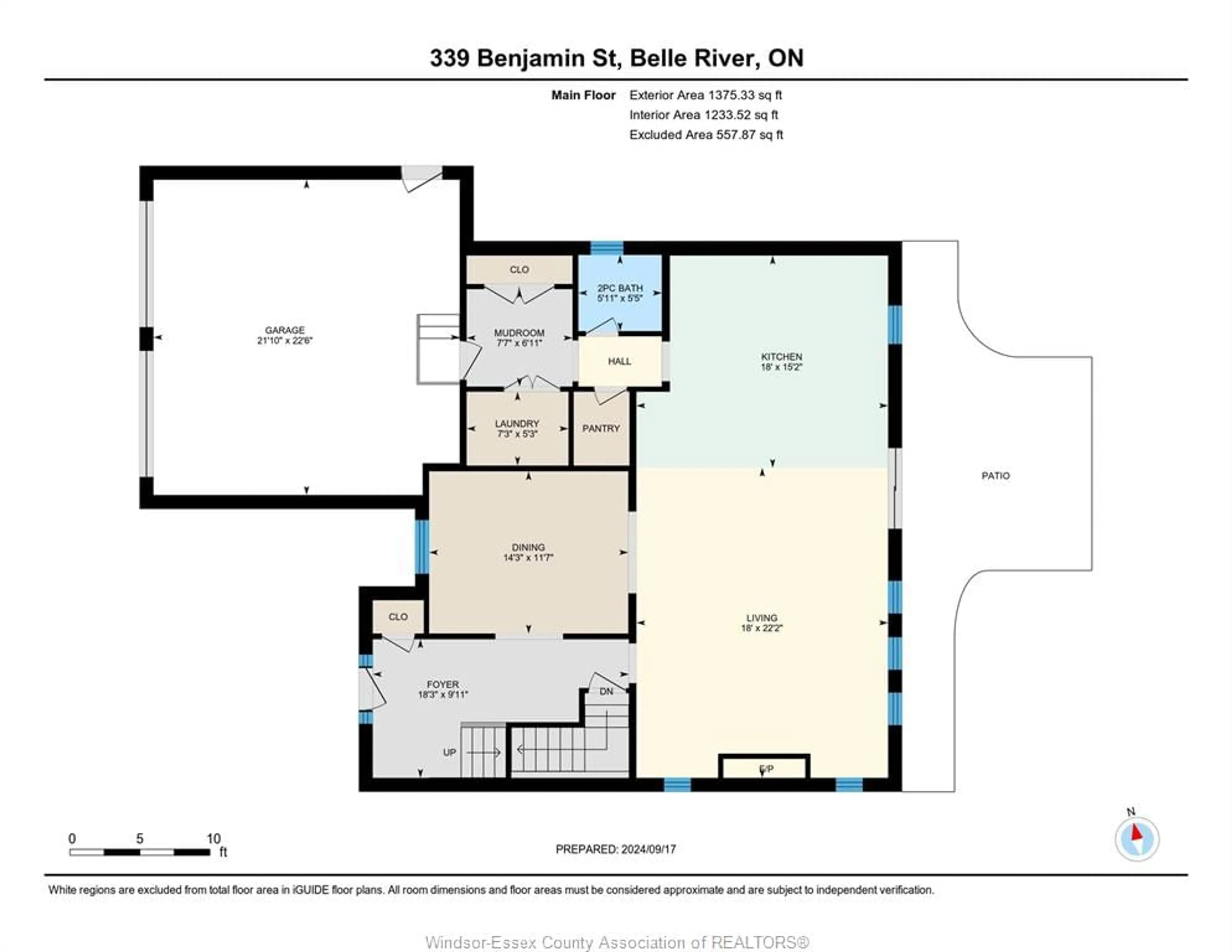 Floor plan for 339 BENJAMIN, Belle River Ontario N0R 1A0