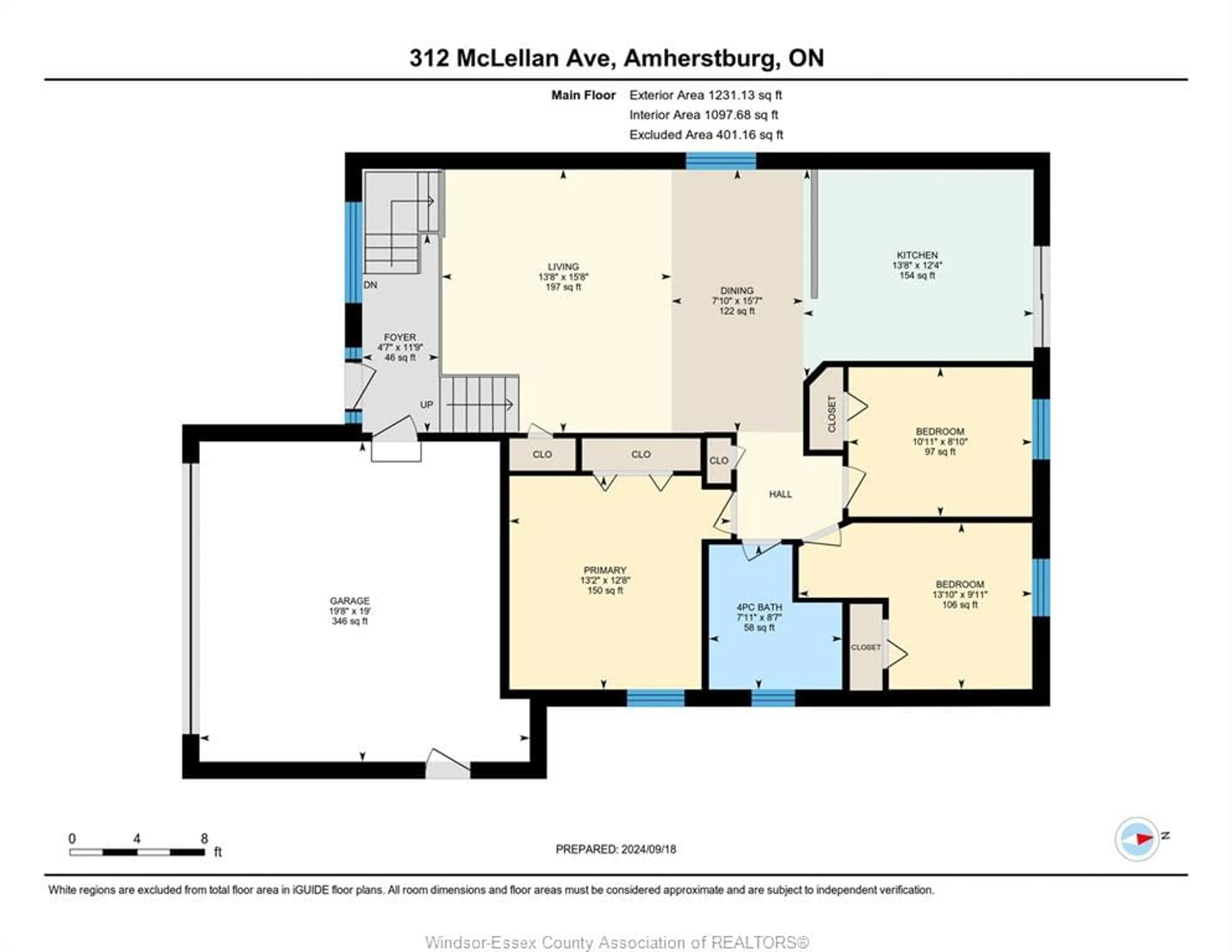 Floor plan for 312 MCLELLAN, Amherstburg Ontario N9V 4C5