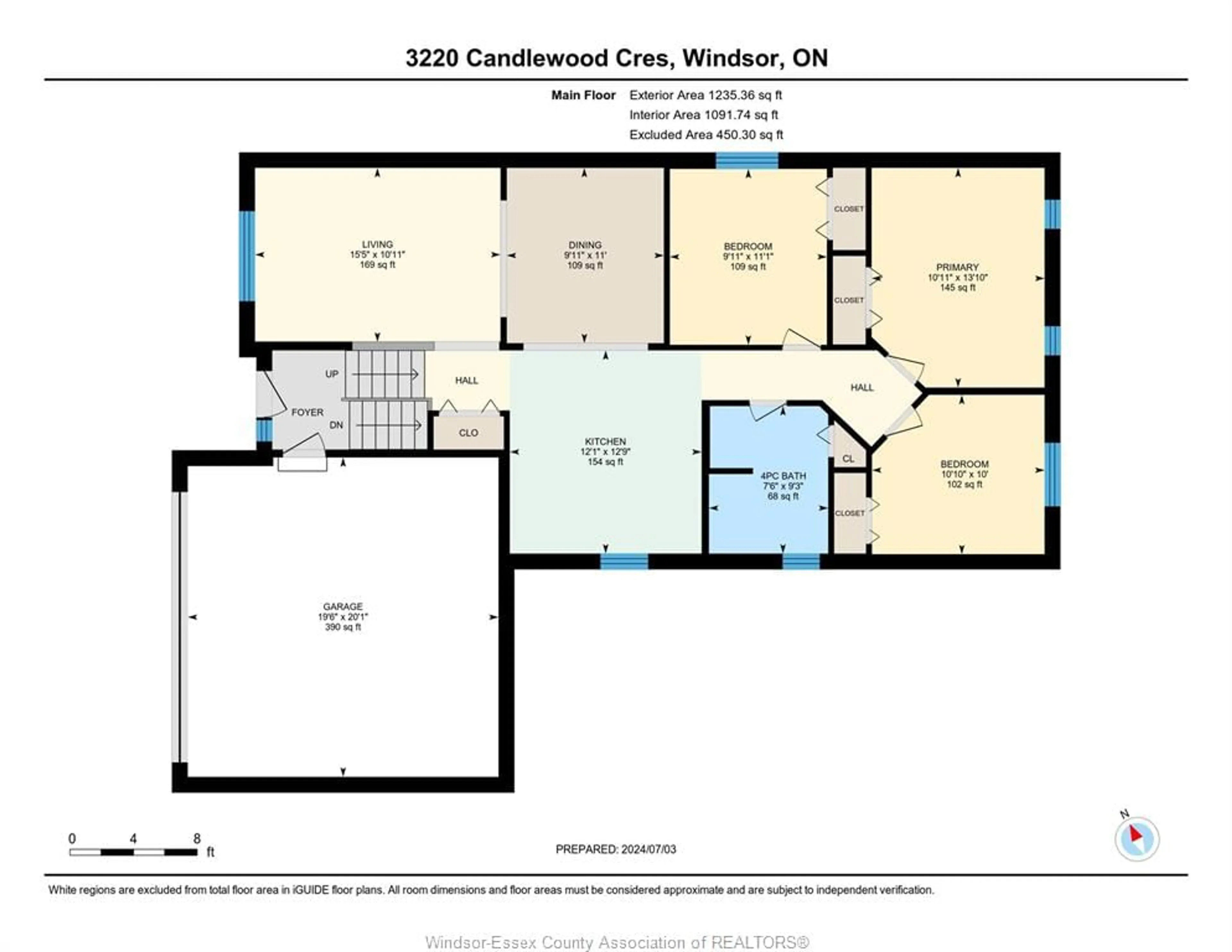 Floor plan for 3220 CANDLEWOOD Cres, Windsor Ontario N8W 5M8