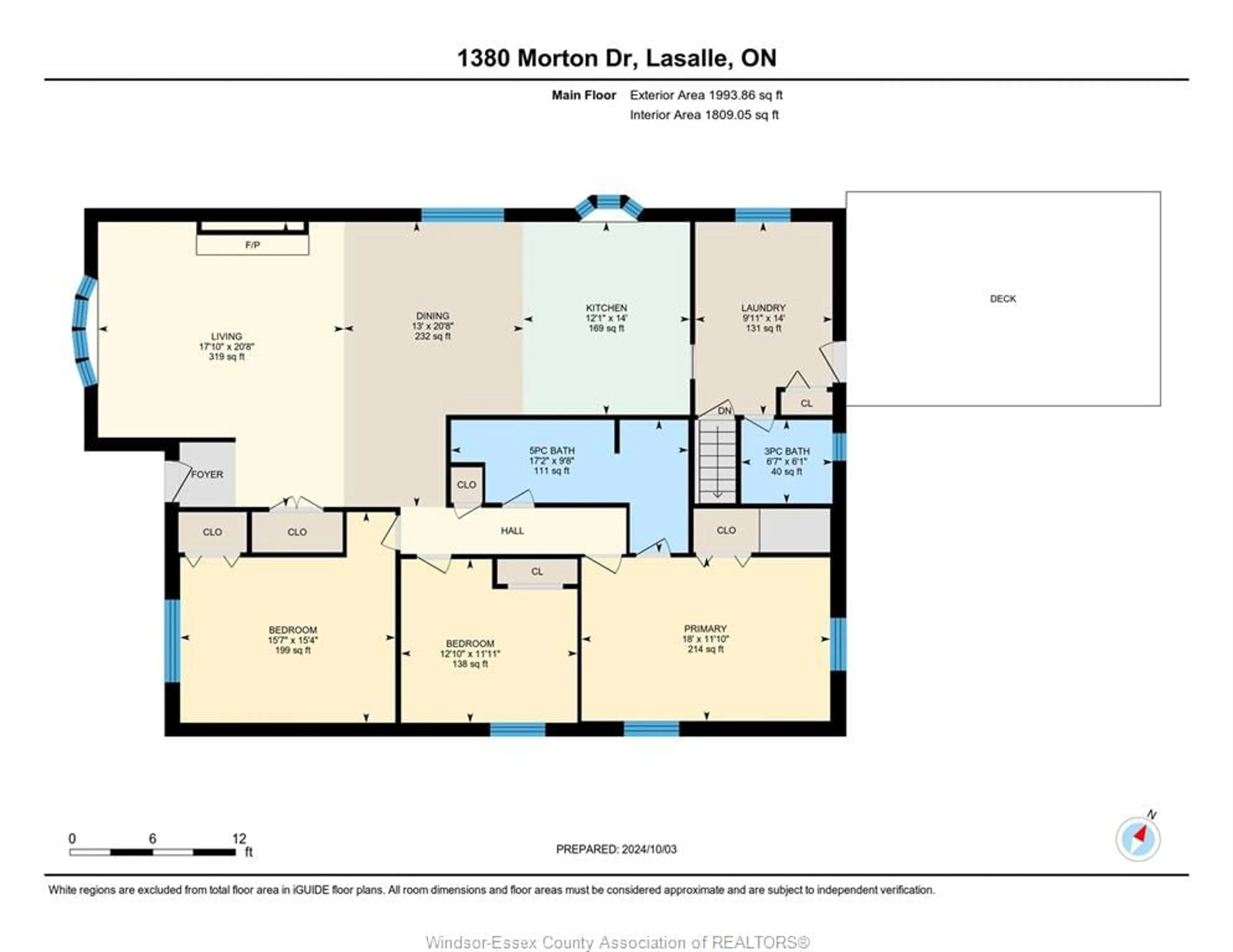 Floor plan for 1380 MORTON Dr, LaSalle Ontario N9J 3S9