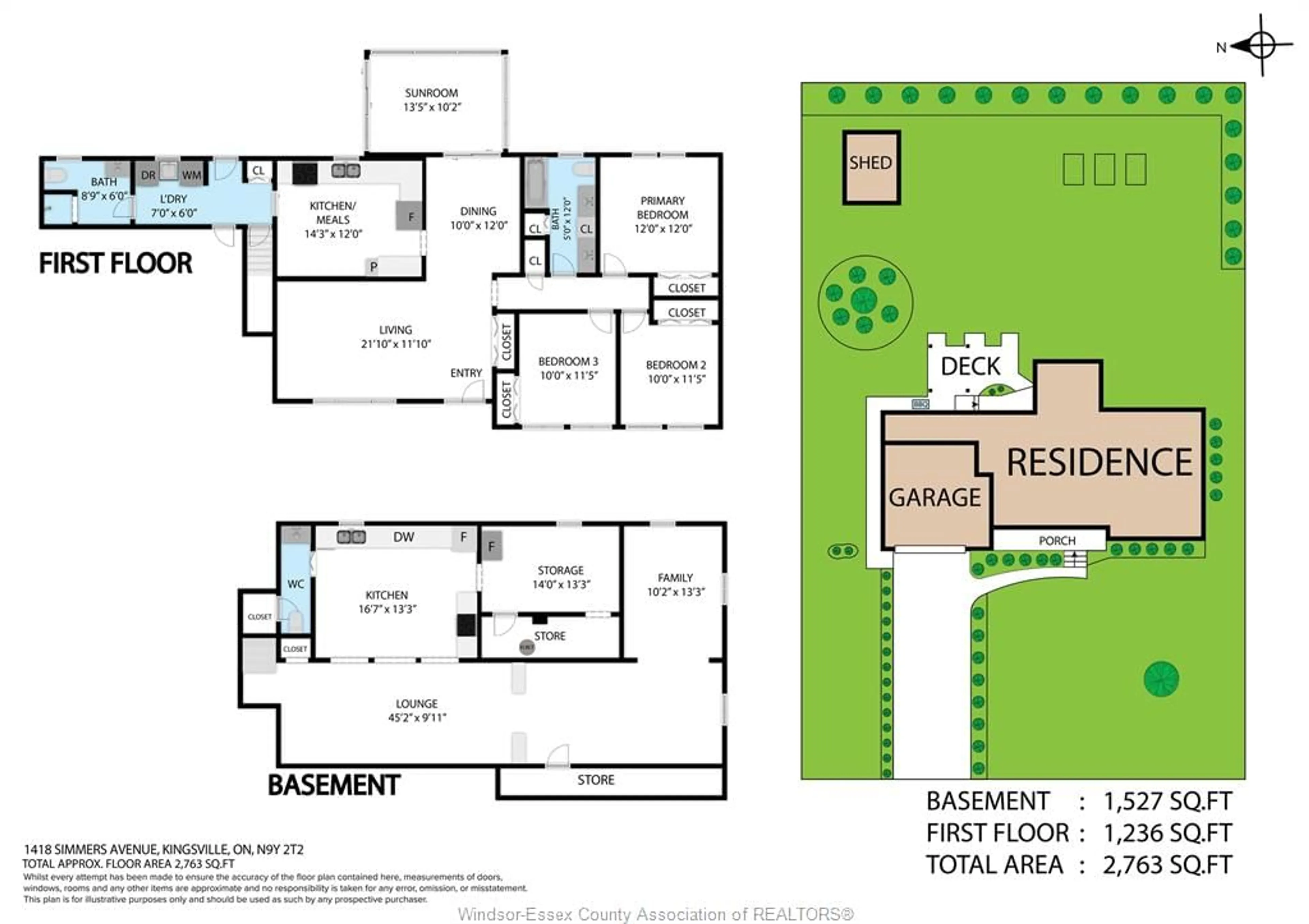 Floor plan for 1418 Simmers Ave, Kingsville Ontario N9Y 2T2